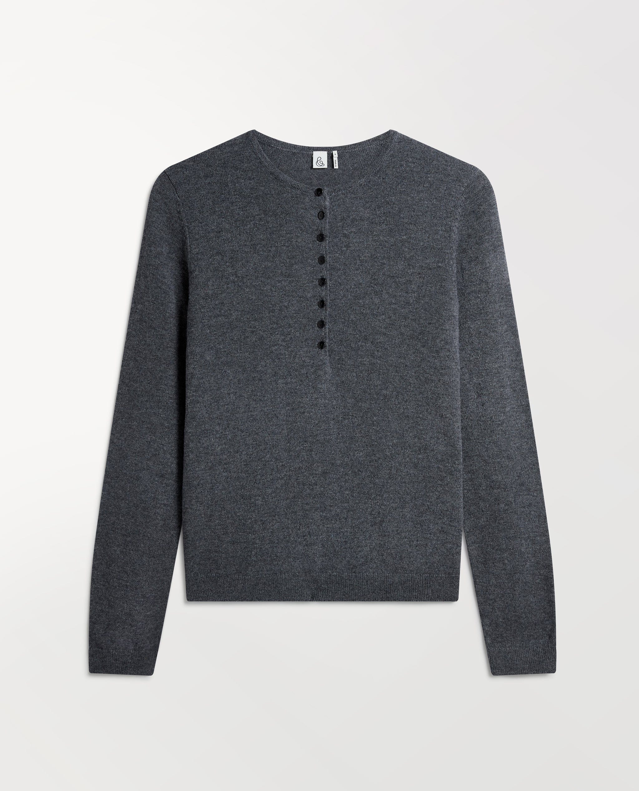 Women's Cashmere Merino Henley Jumper - Image 5