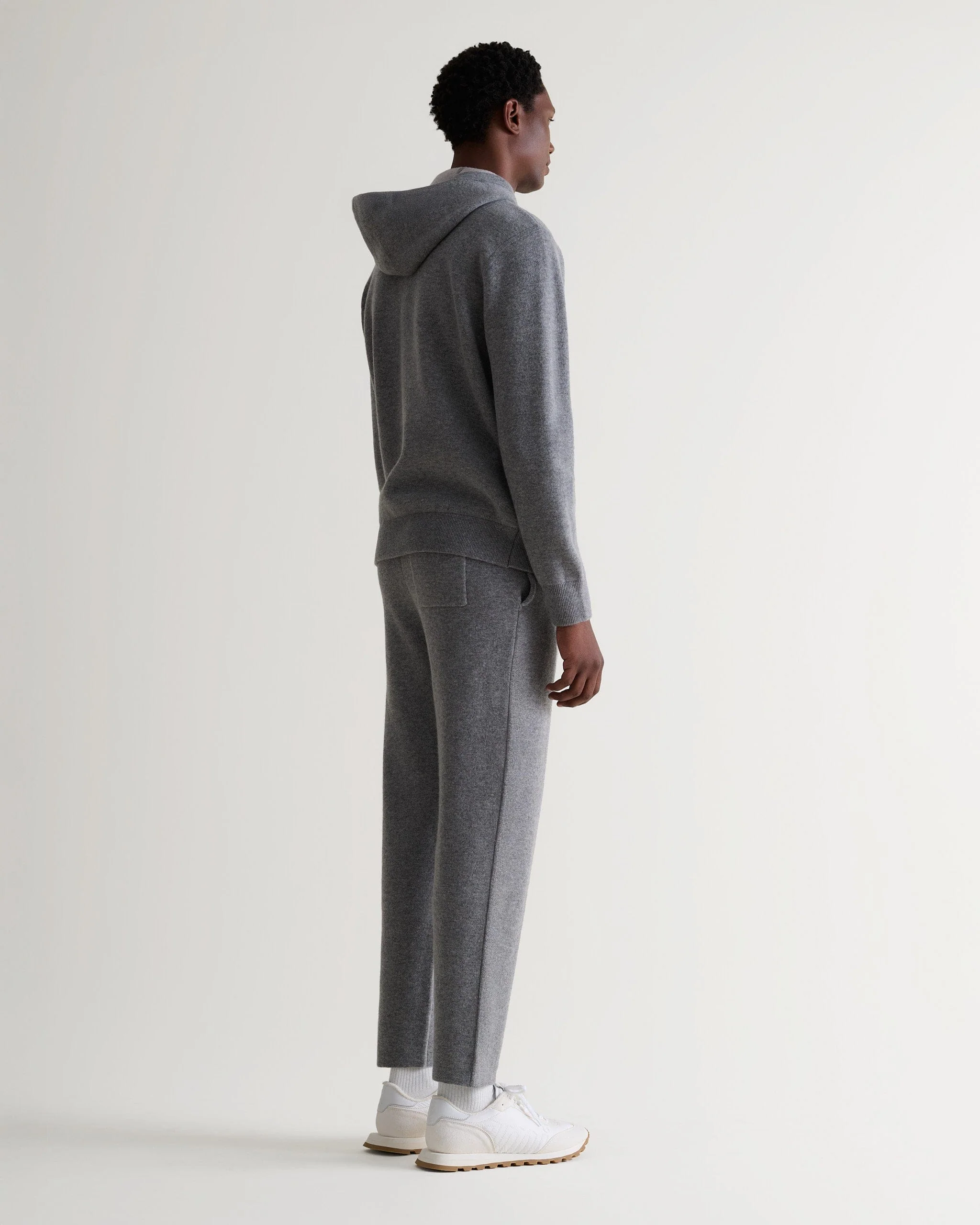 Men's Cashmere Merino Double Faced Hoodie - Image 10
