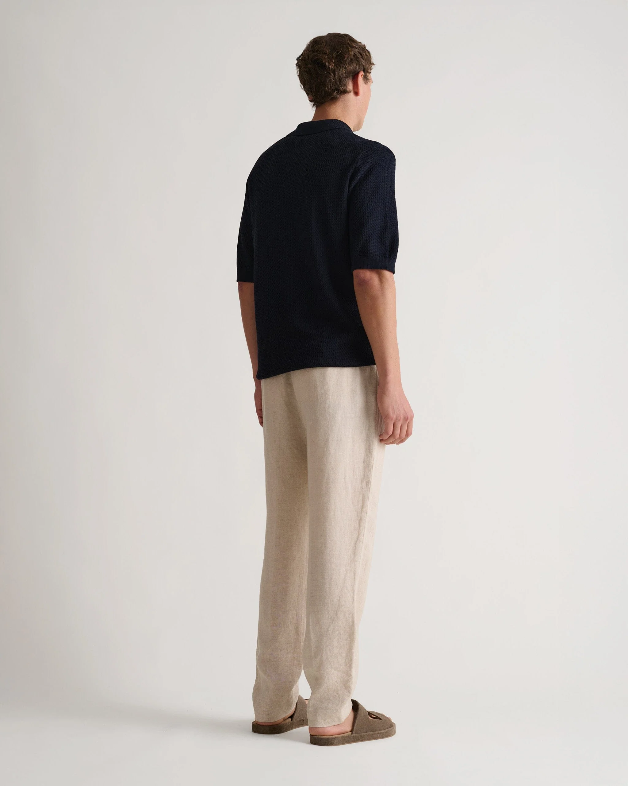 Men's Cotton Textured Knit Polo - Image 4