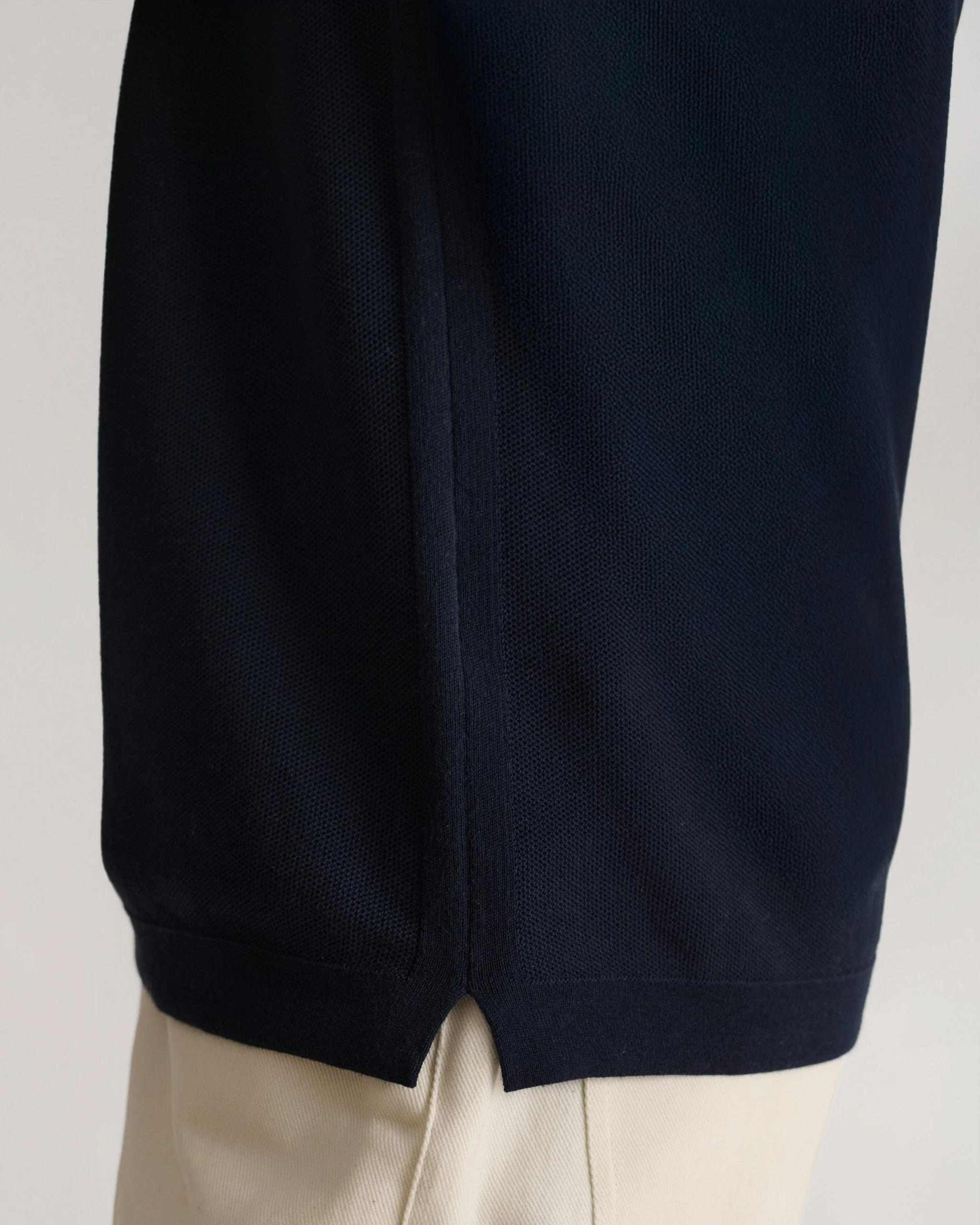 Men's Cotton Twist Pique Polo - Indigo - Image 6