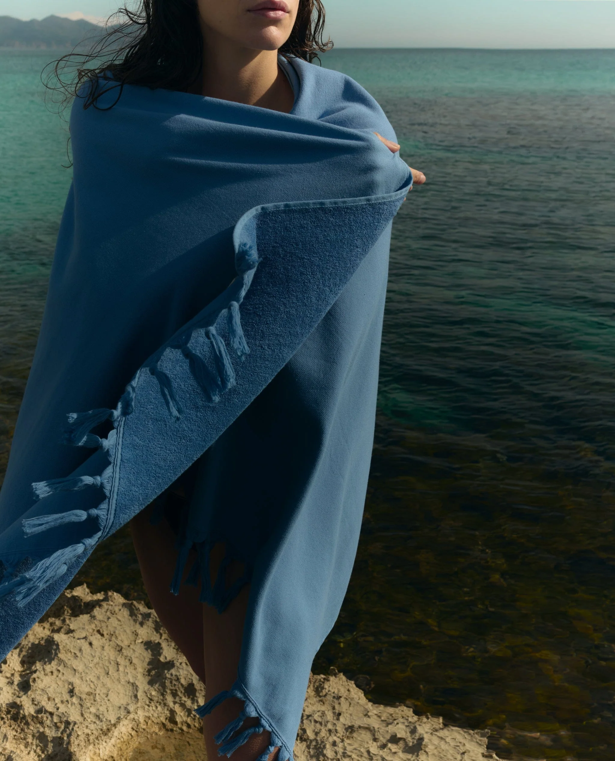 Hammam Beach Towel - Seaworthy Blue - Image 5
