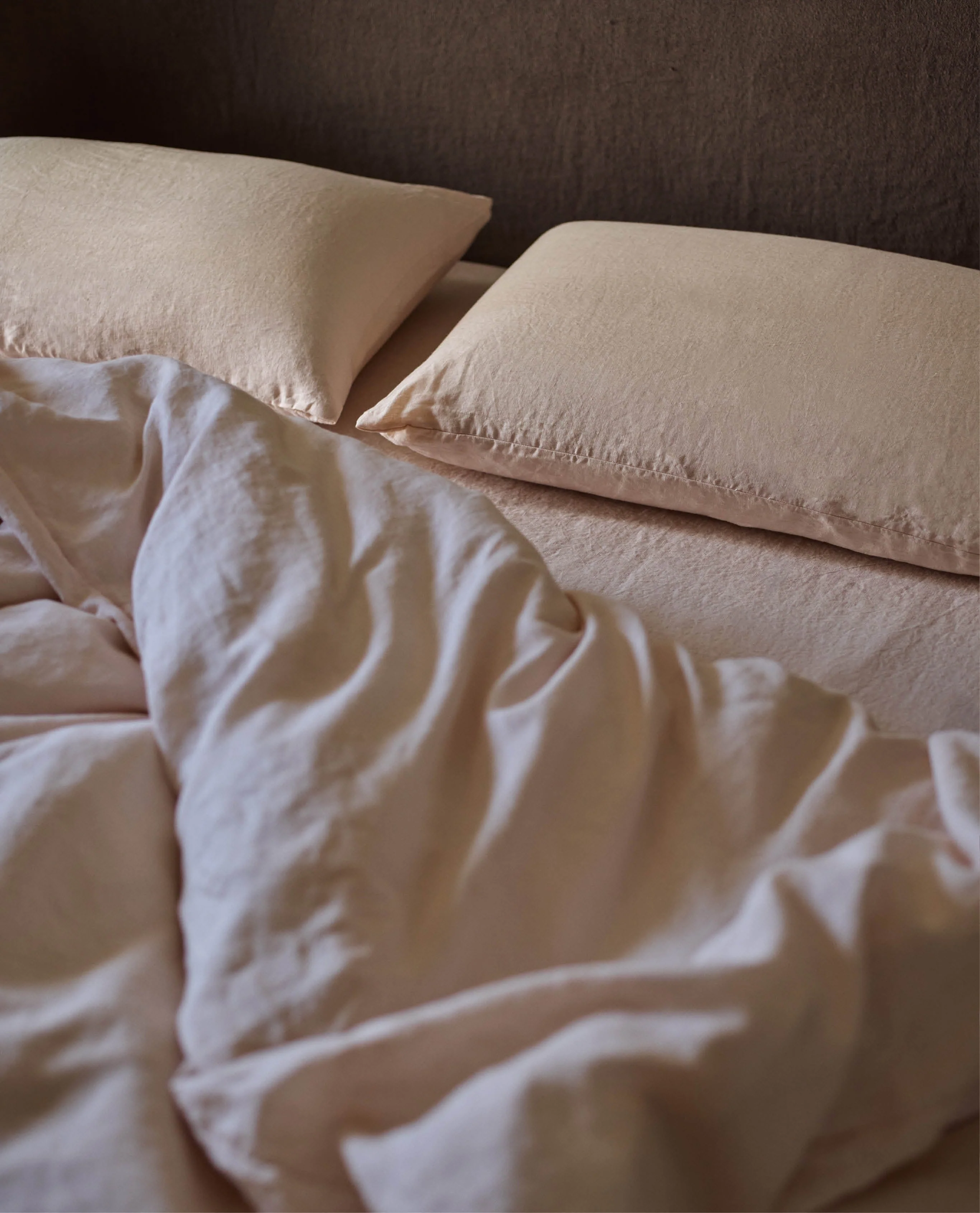 House of Grey European Flax™ Linen Duvet Cover - Bruised Peach - Image 3