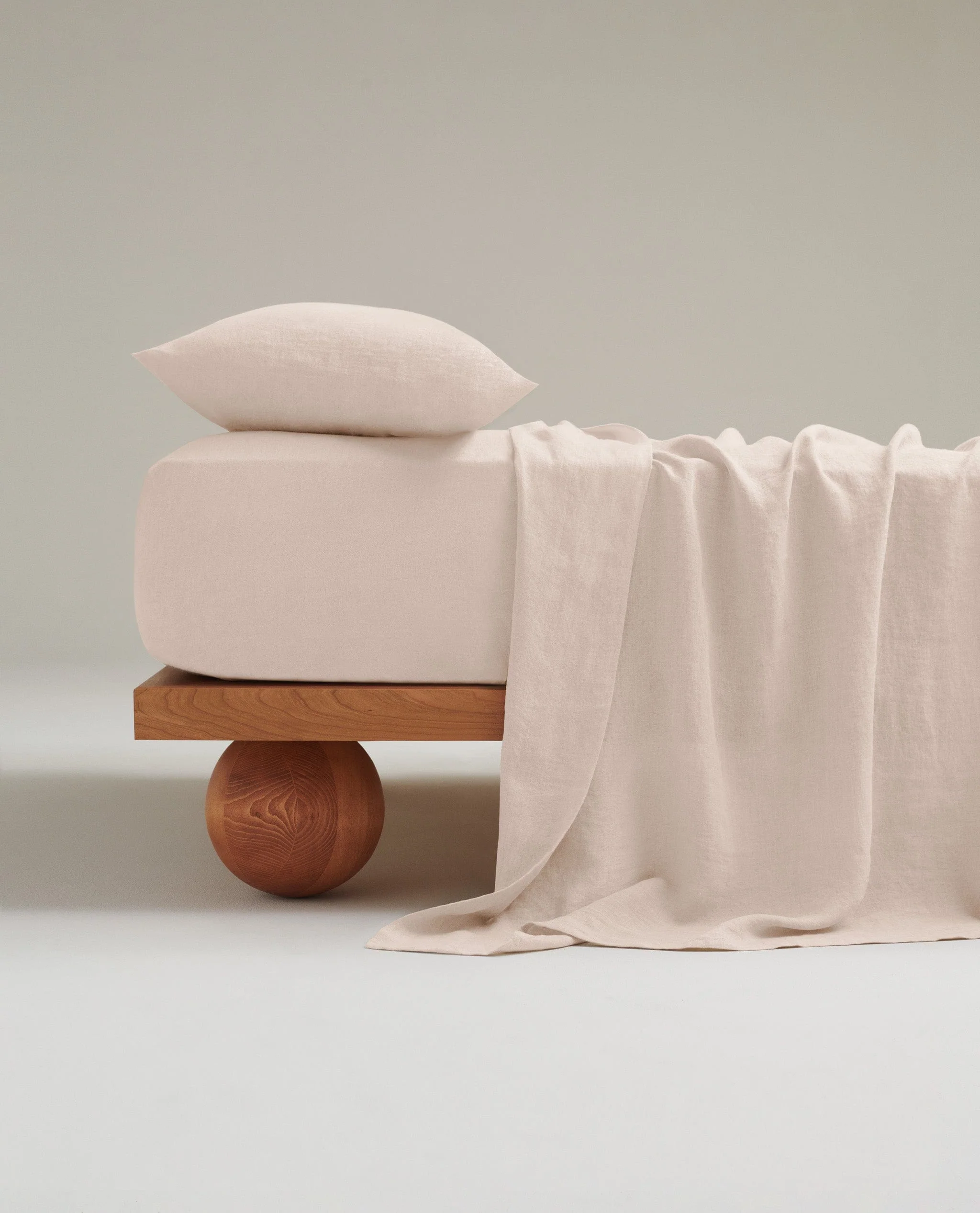 House of Grey European Flax™ Linen Flat Sheet - Bruised Peach