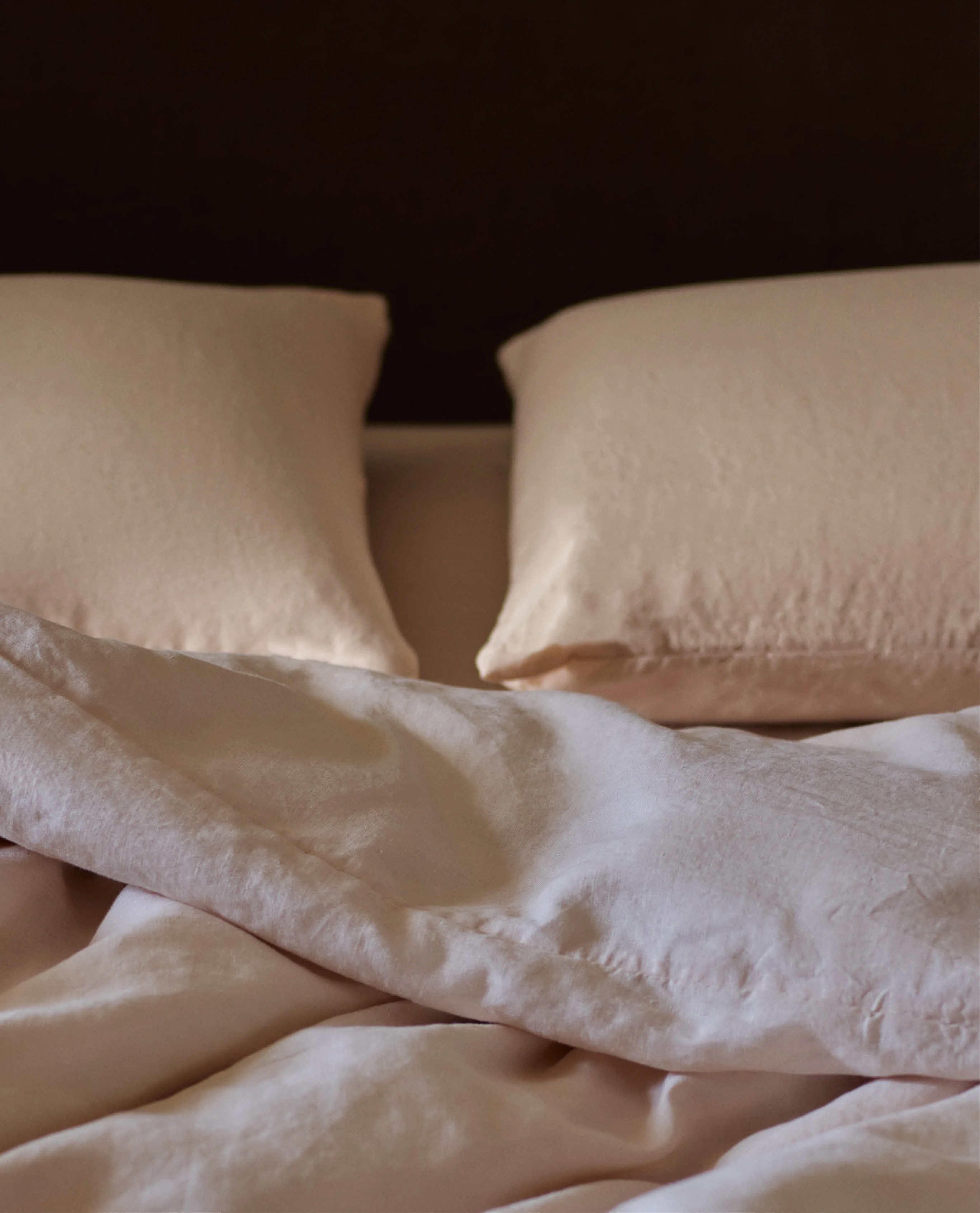 House of Grey European Flax™ Linen Pillowcase Set - Bruised Peach - Image 3