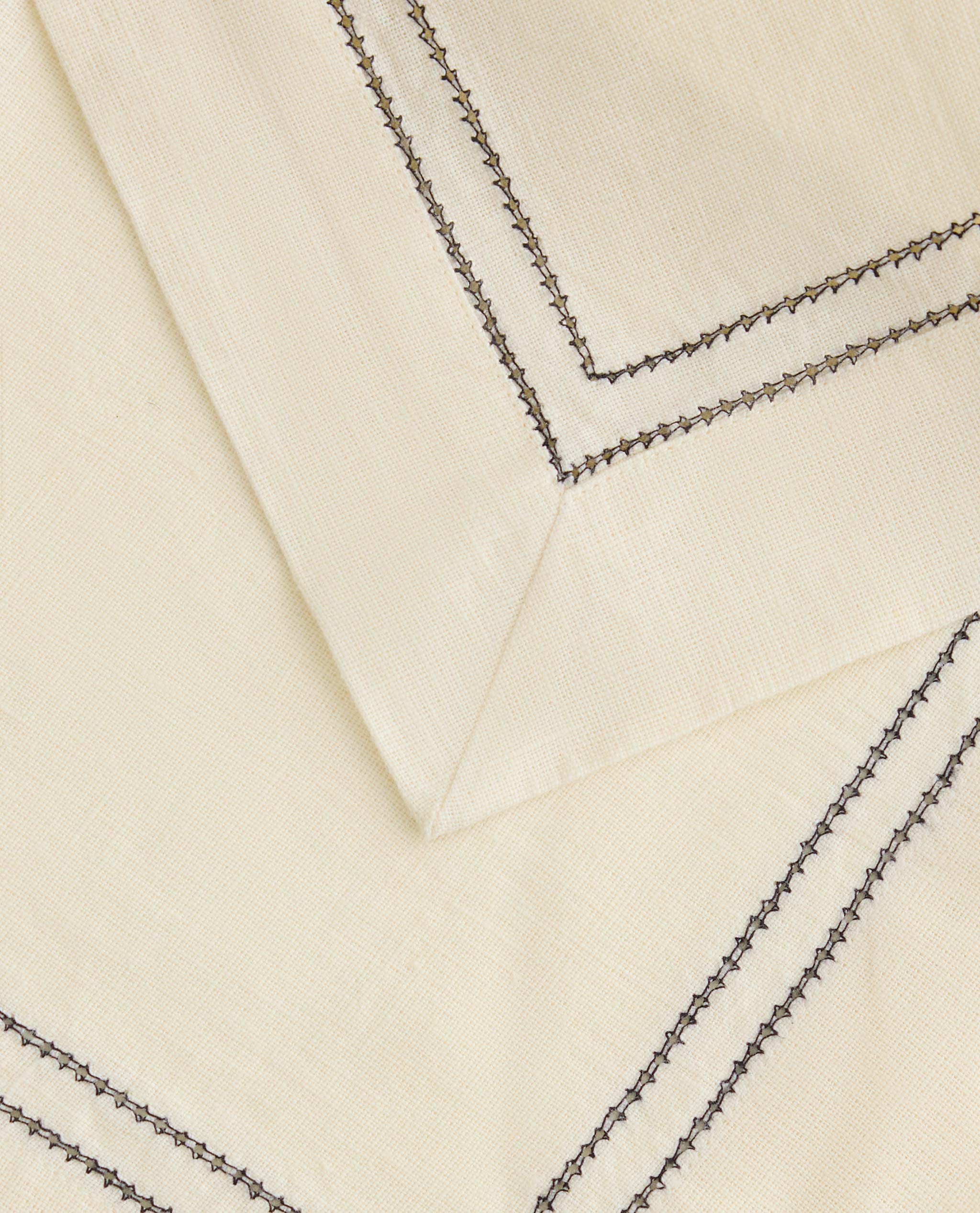 Linen Picotting Table Cloth - Alabaster - Image 4