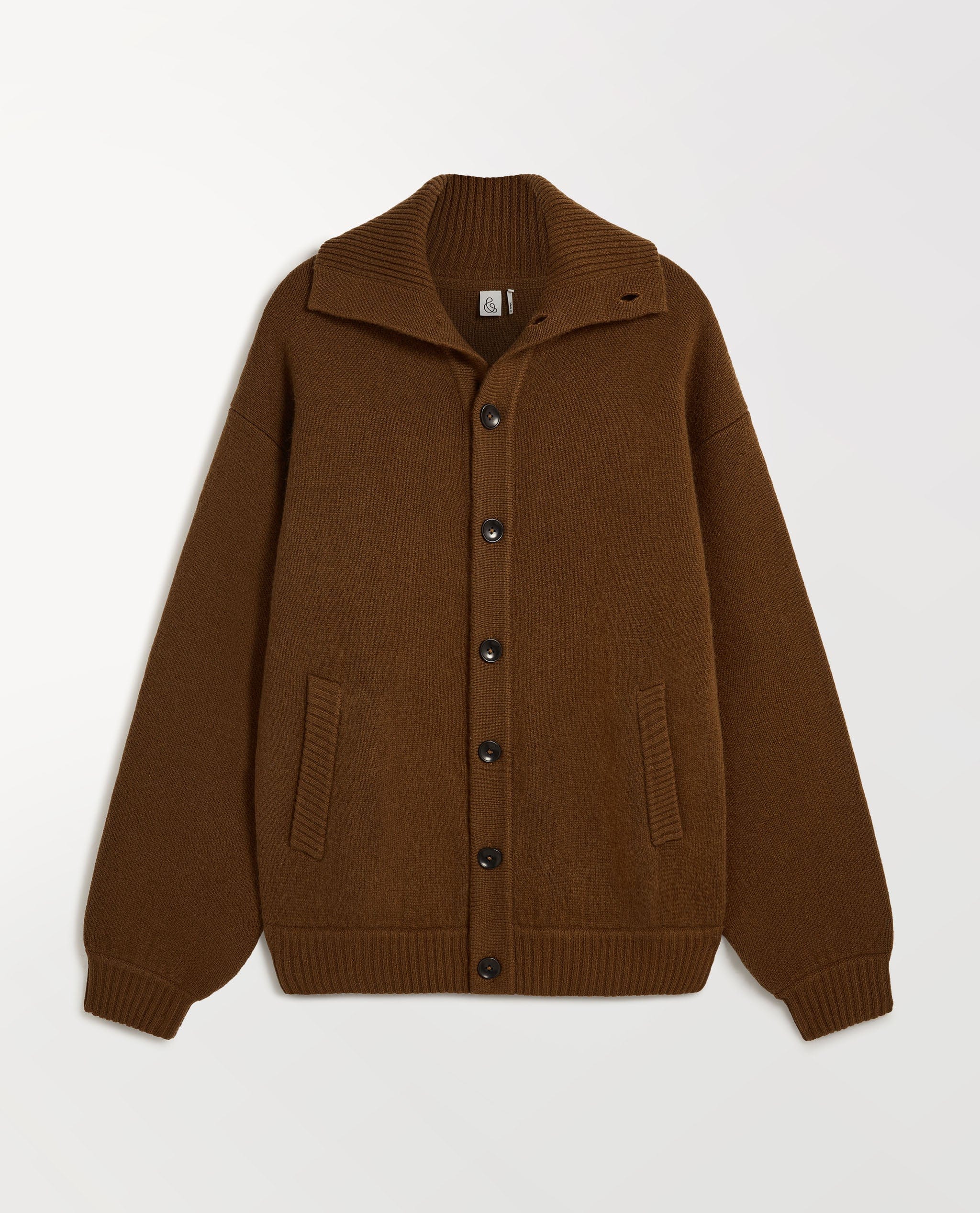 Men's Cashmere Merino Buttoned Cardigan - Image 3