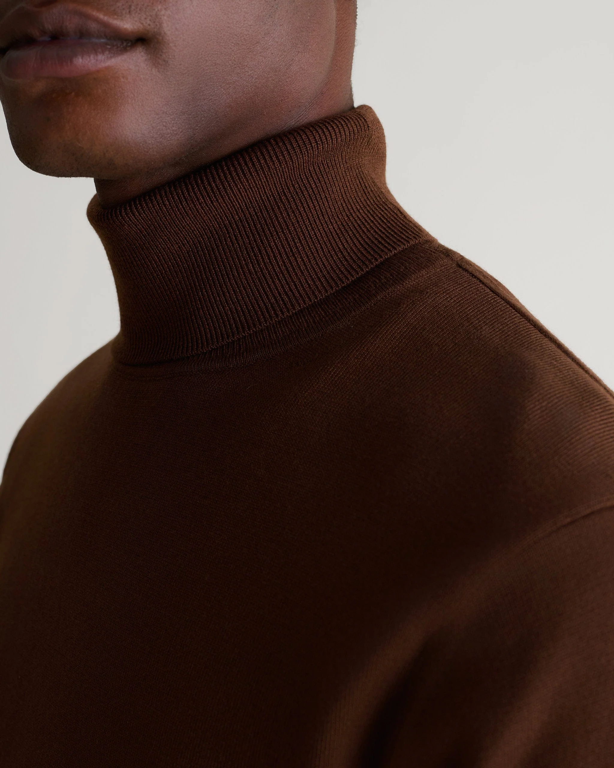 Men's Fine Merino Roll Neck Jumper - Image 6