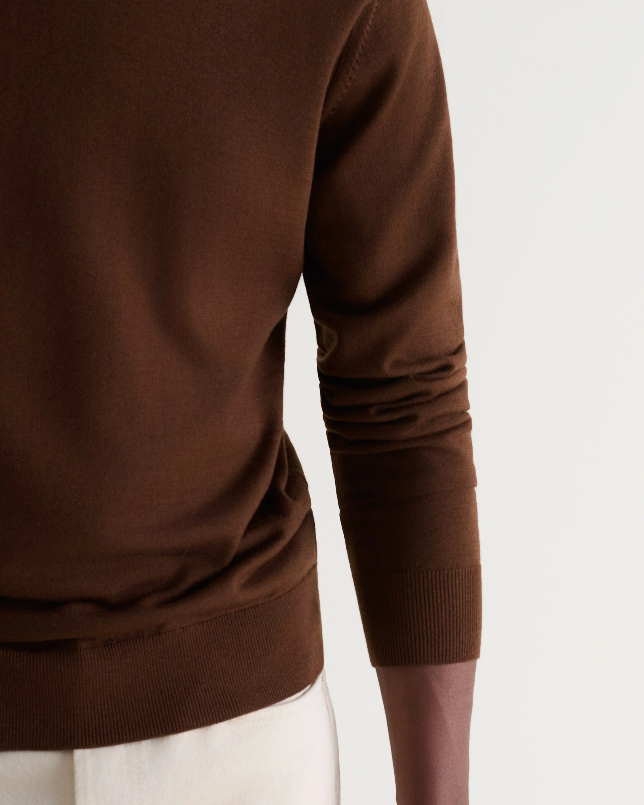Men's Fine Merino Roll Neck Jumper - Image 7
