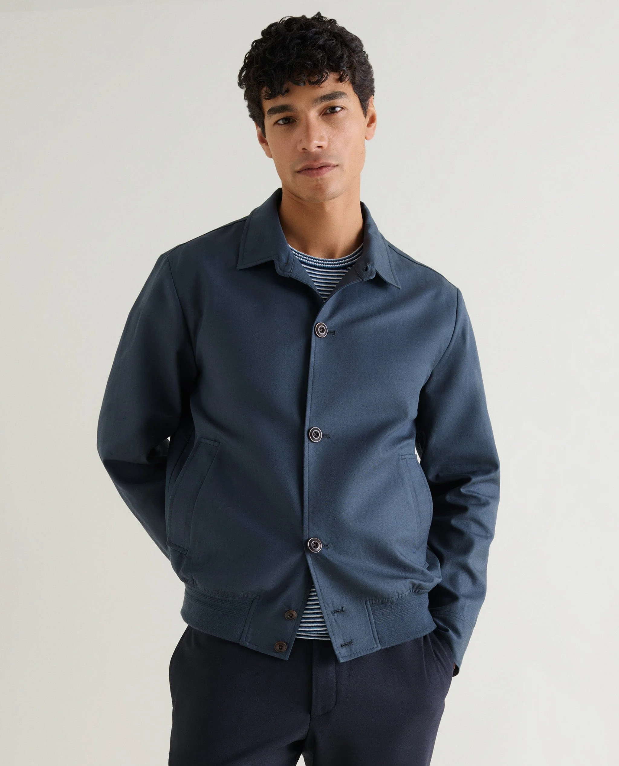 Men's French Linen Bomber Jacket - Image 5