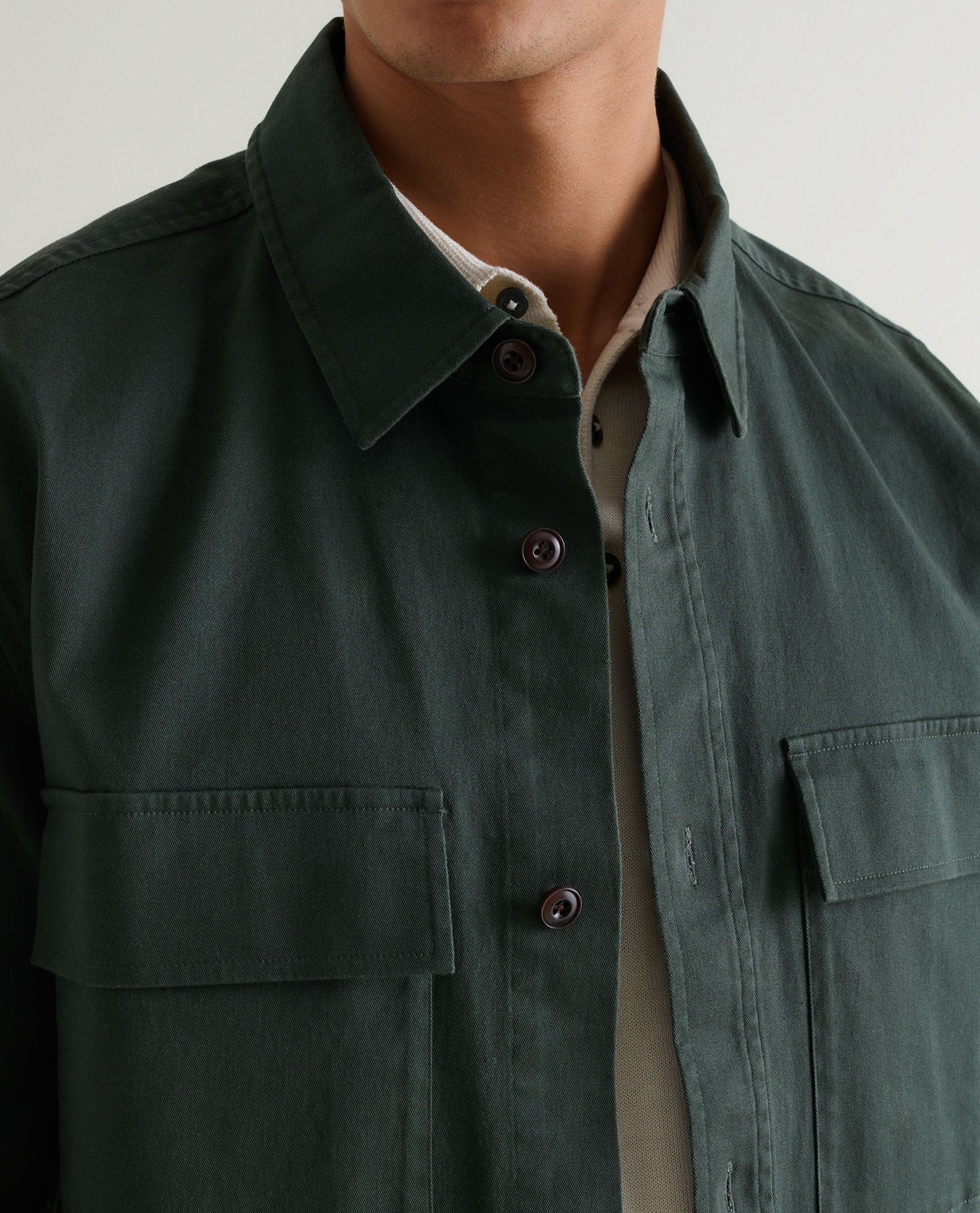 Men's Heavy-Weight Cotton Overshirt - Image 3