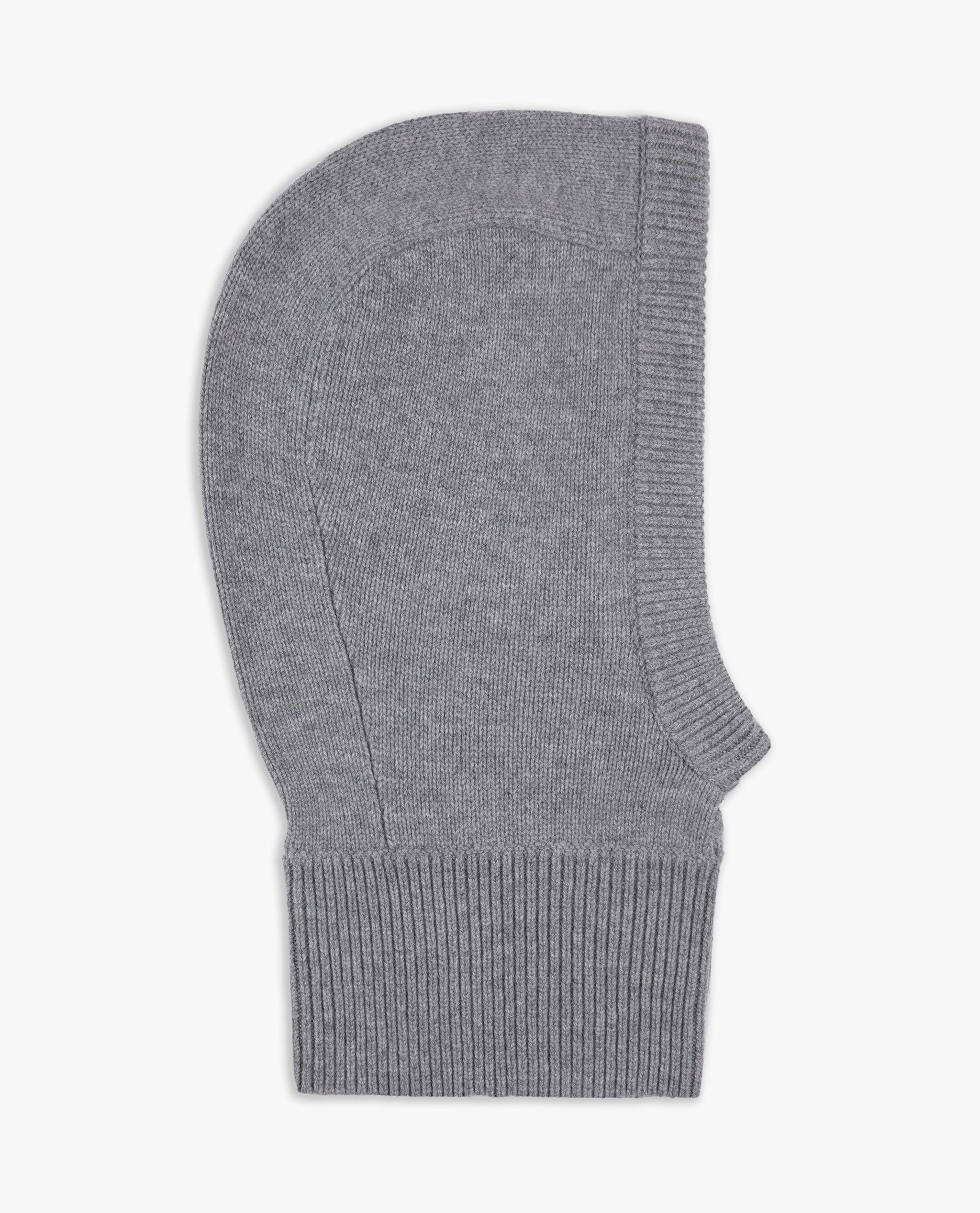 Men's Cashmere Merino Knitted Hood - Medium Grey - Image 2