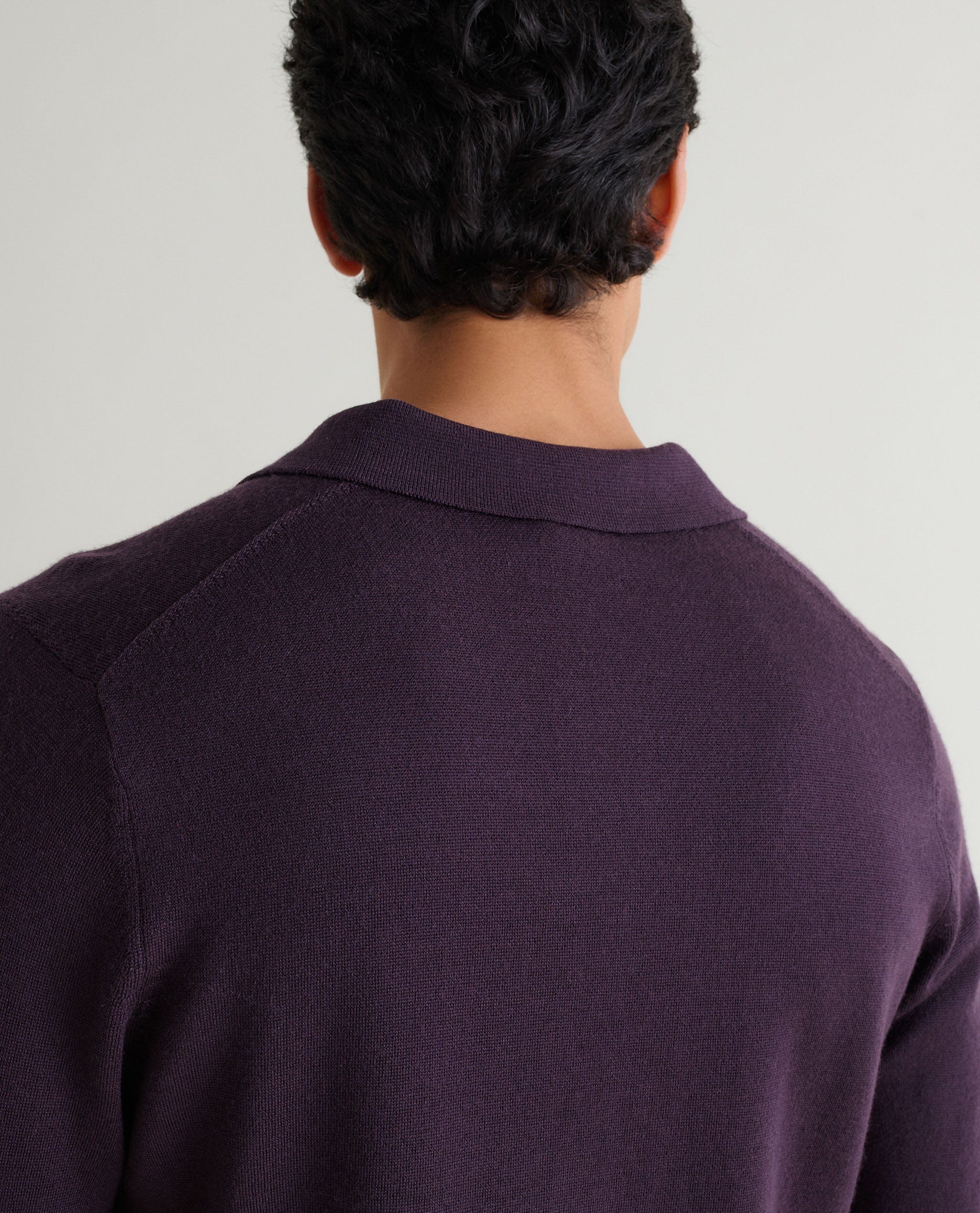 Men's Merino Knitted Polo Jumper - Image 7