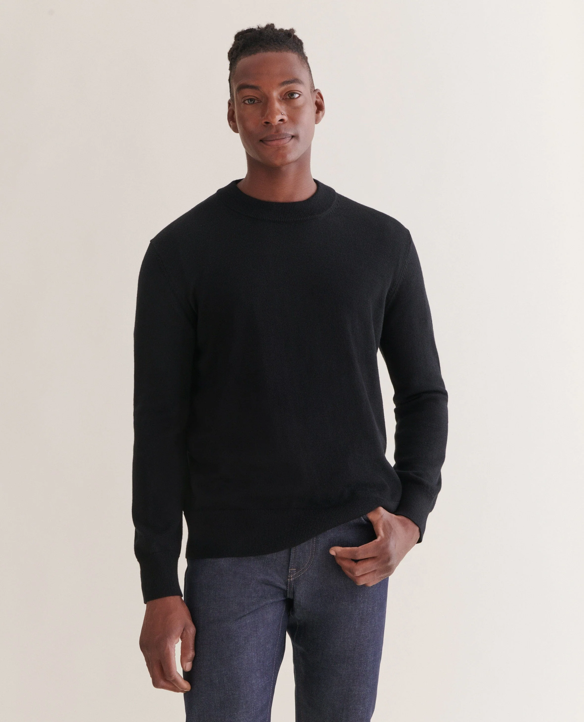 Men's Merino Mid-Weight Crew Neck Jumper - Image 3