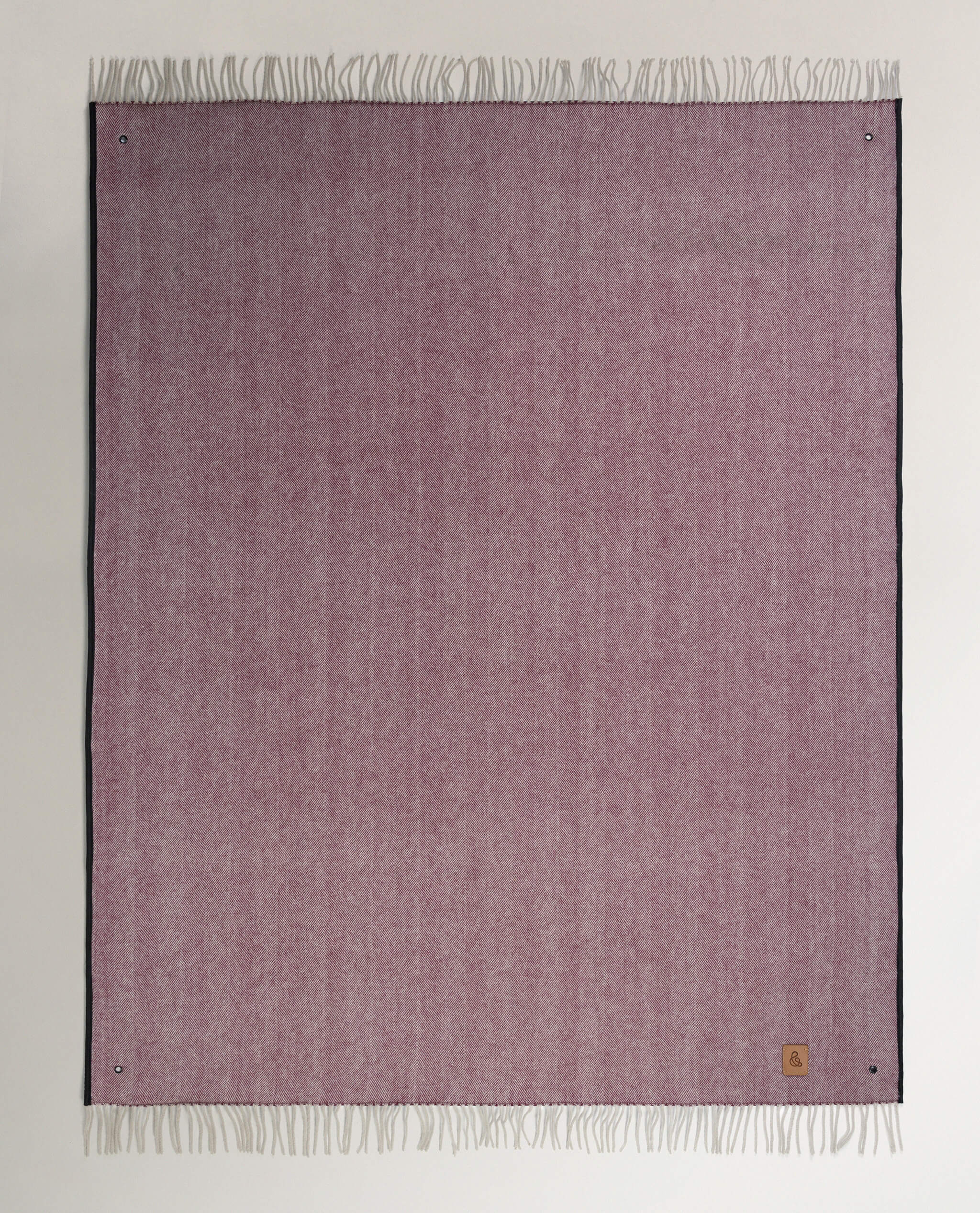 Merino Wool Waterproof Picnic Blanket - Aubergine - Image 5