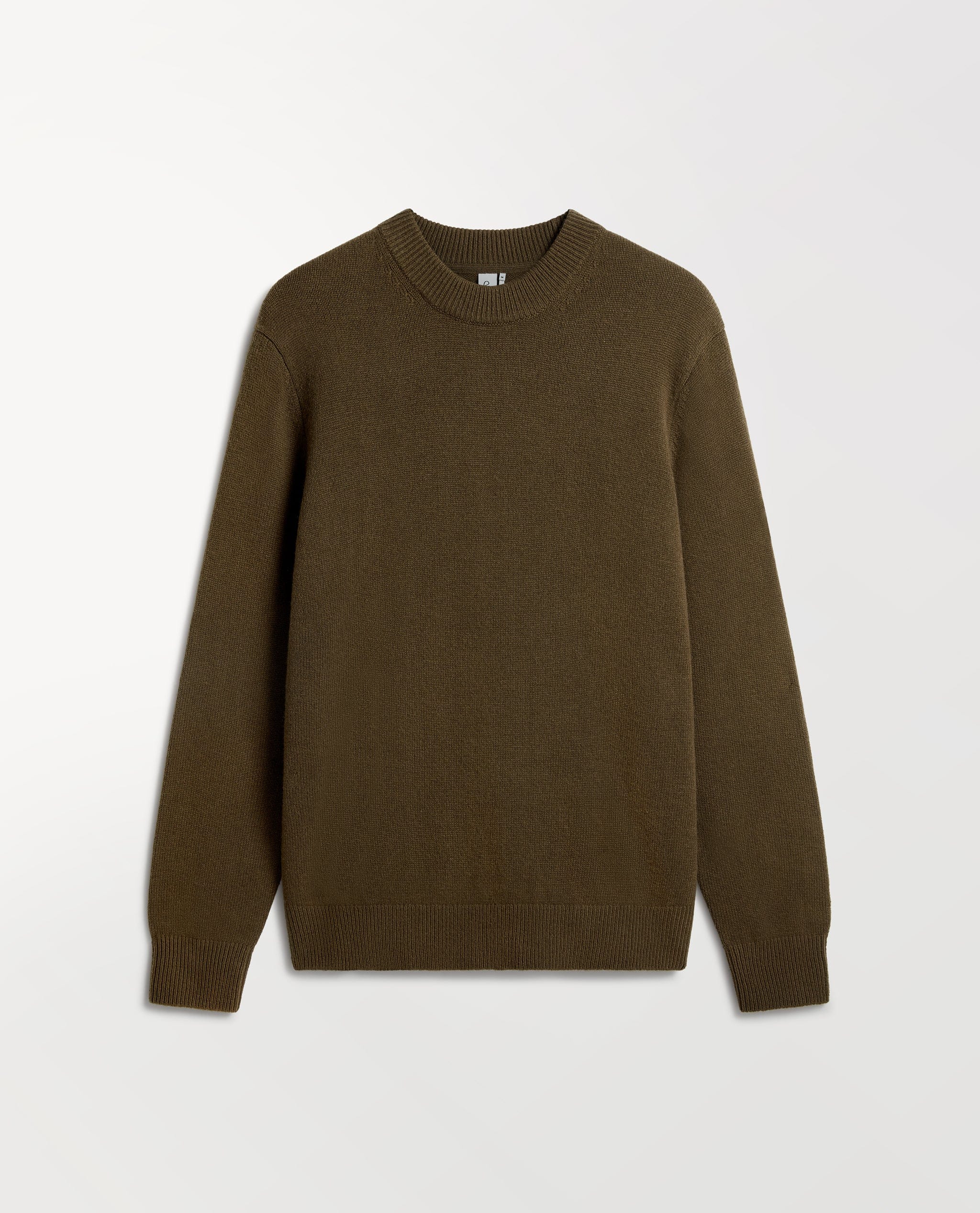 Men's Finest Cashmere Mid-Weight Crew Neck Jumper - Military Green - Image 2