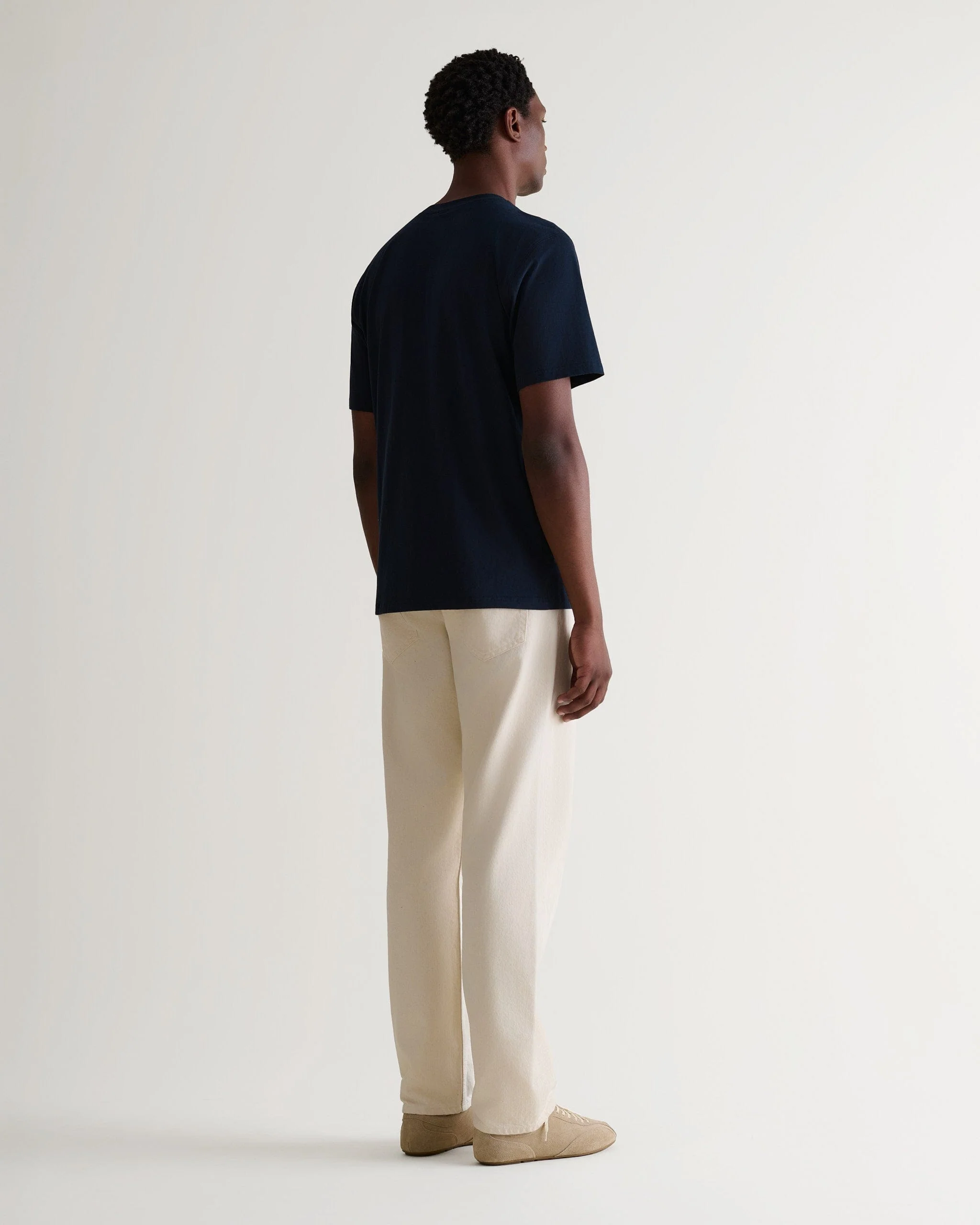 Men's Classic Cotton T-shirt - Navy - Image 5