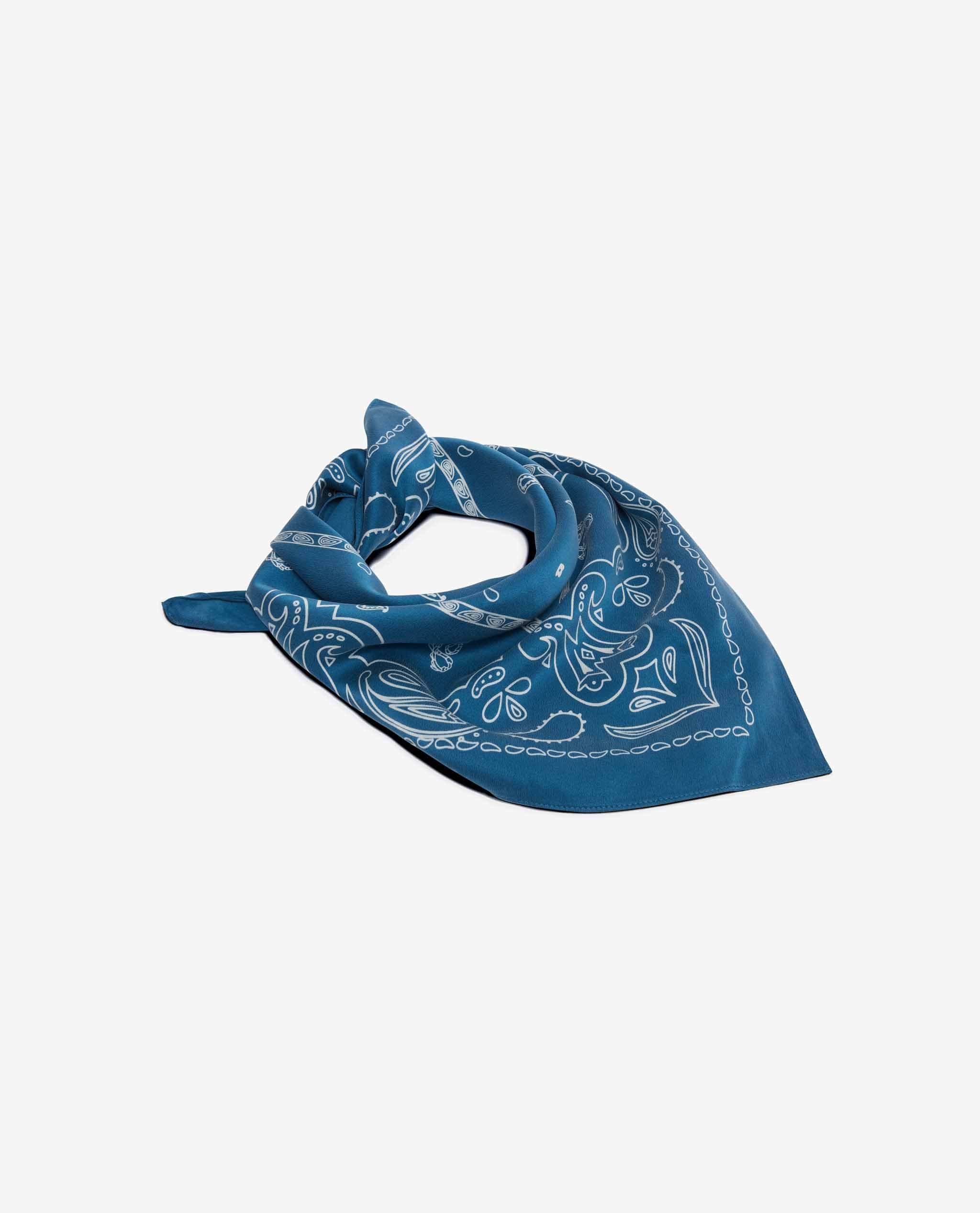 Silk Bandana - Ocean Blue - Image 5