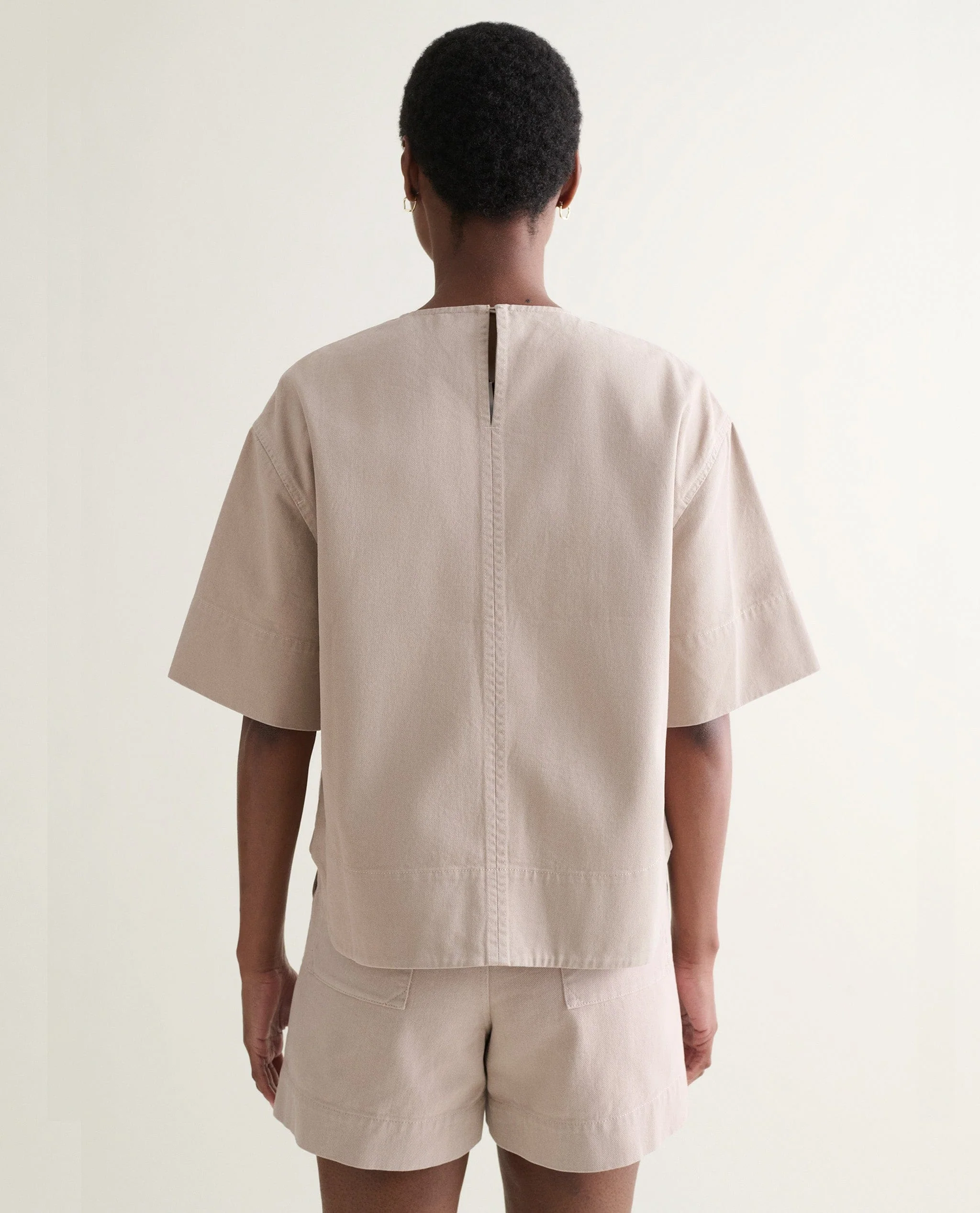 Women's Organic Denim Boxy T-shirt - Image 15