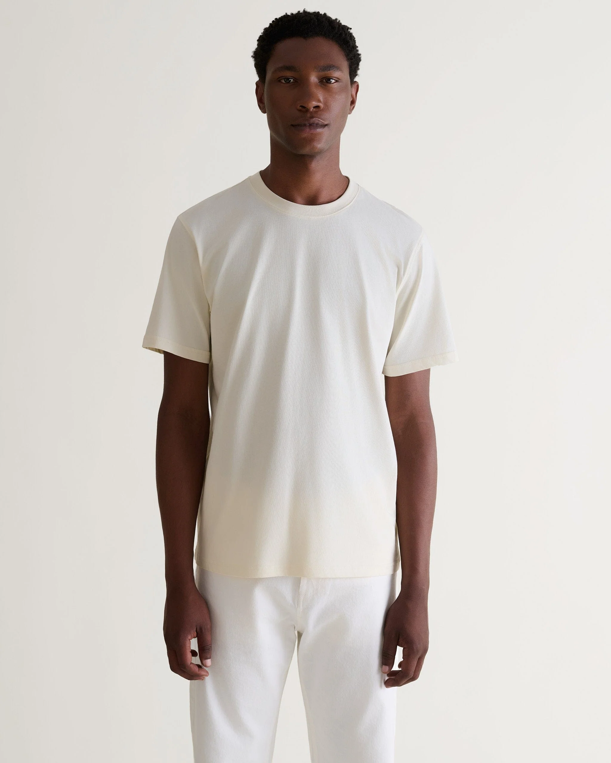 Men's Classic Cotton T-shirt - Parchment - Image 4