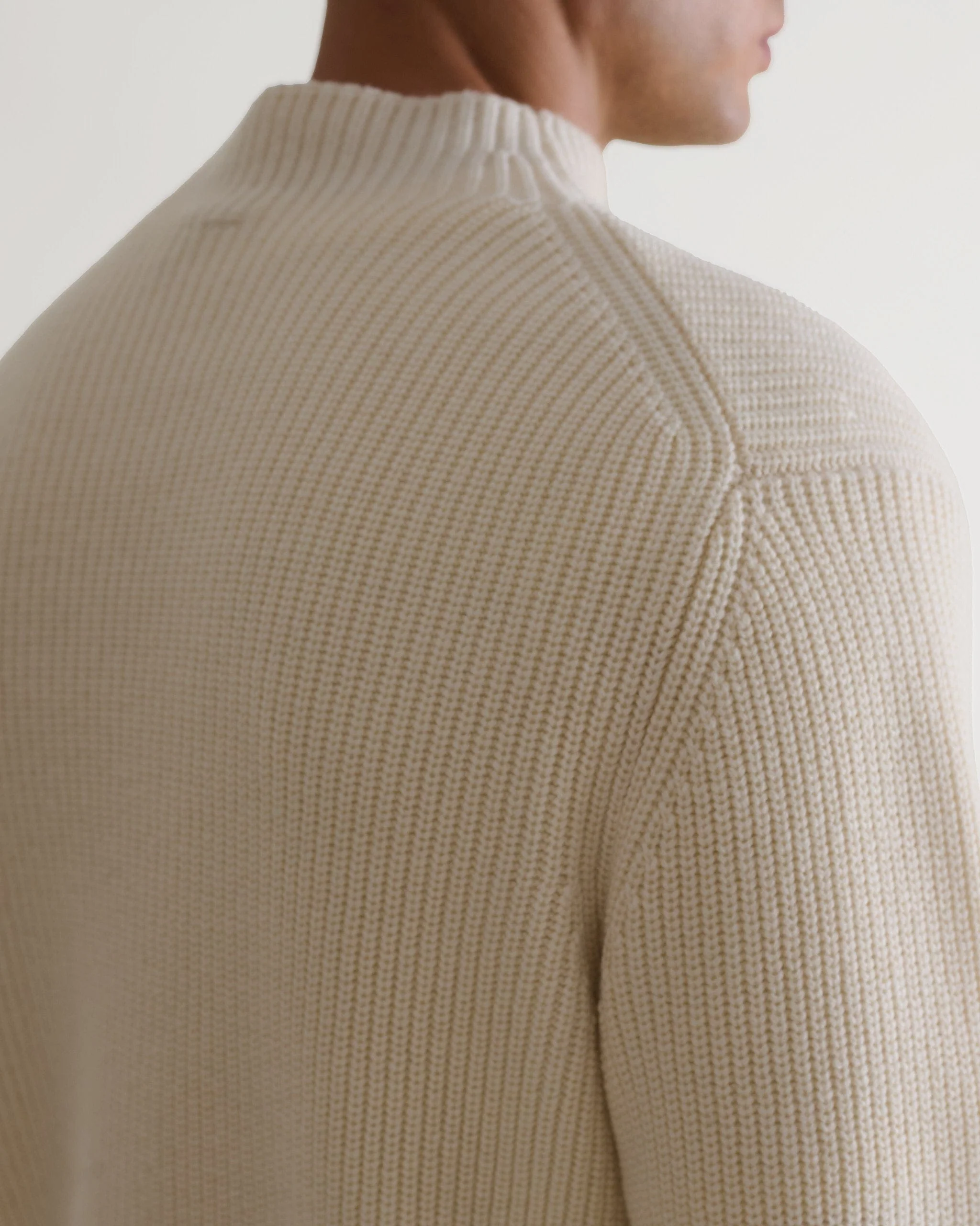 Men's Cashmere Merino Stand Neck Jumper - Image 7
