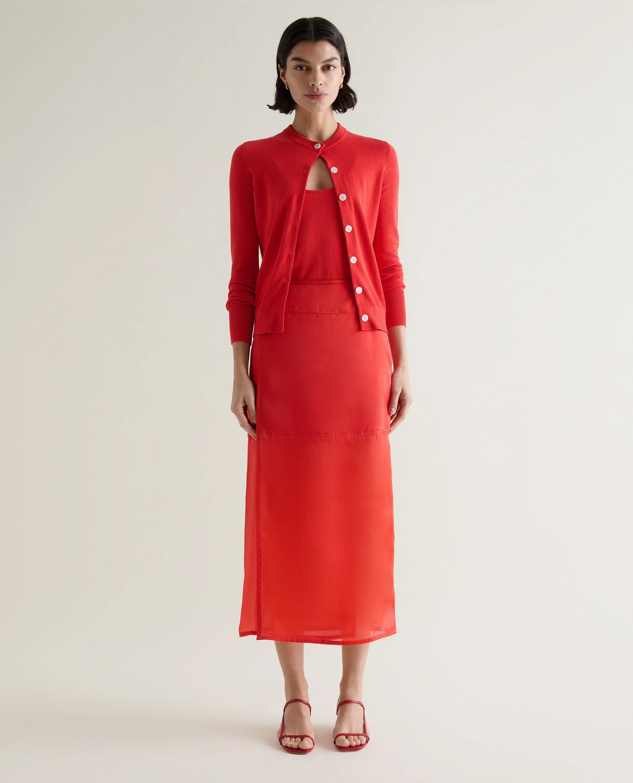 Women's Silk Organza Panelled Skirt - Image 6