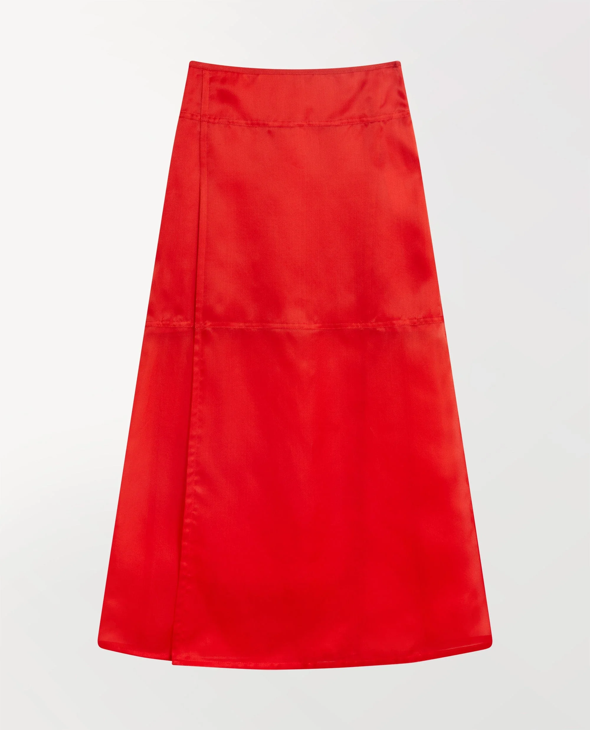 Women's Silk Organza Panelled Skirt - Red - Image 3
