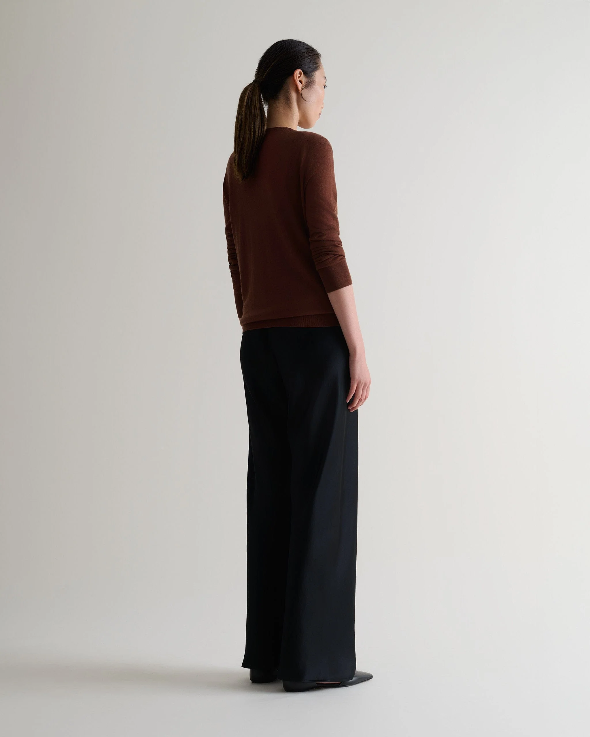 Women's TENCEL™ Cashmere Double Layered Crew Neck Jumper - Image 12