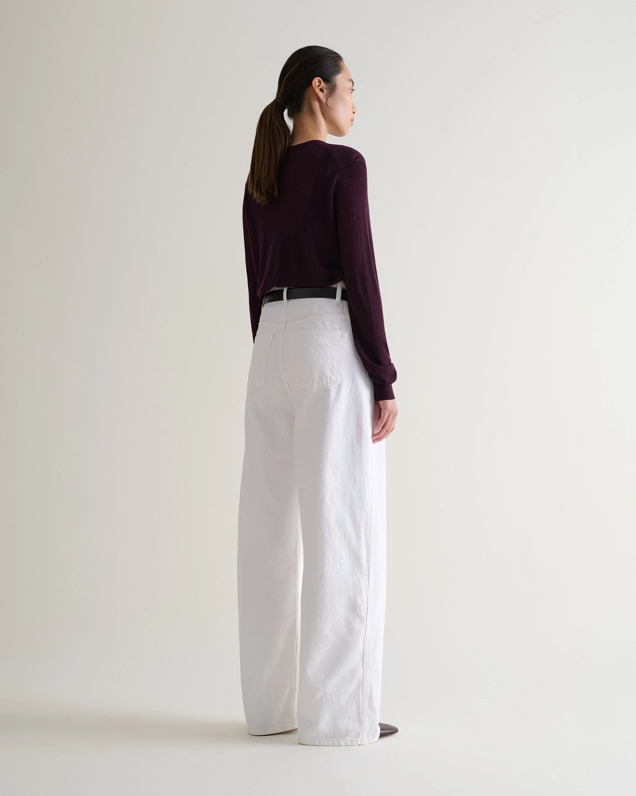Women's TENCEL™ Cashmere Double Layered Crew Neck Jumper - Image 2