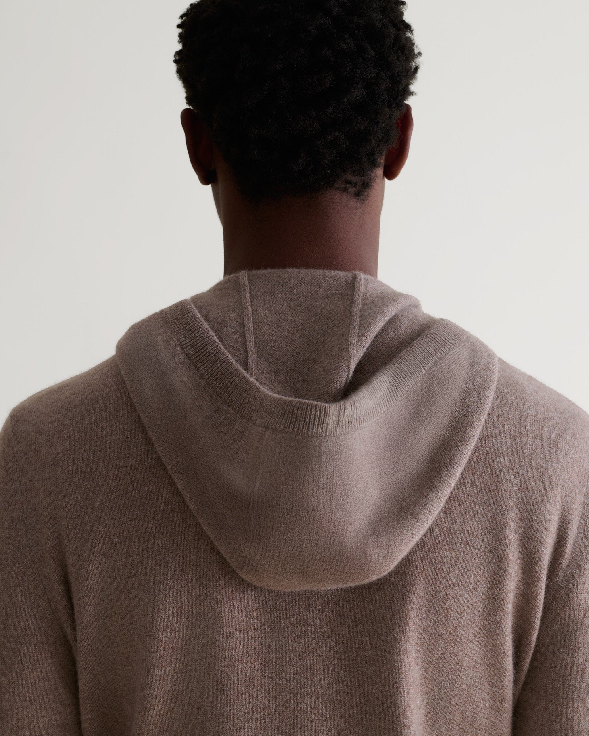 Men's Finest Cashmere Full Zip Hoodie - Toast - Image 4