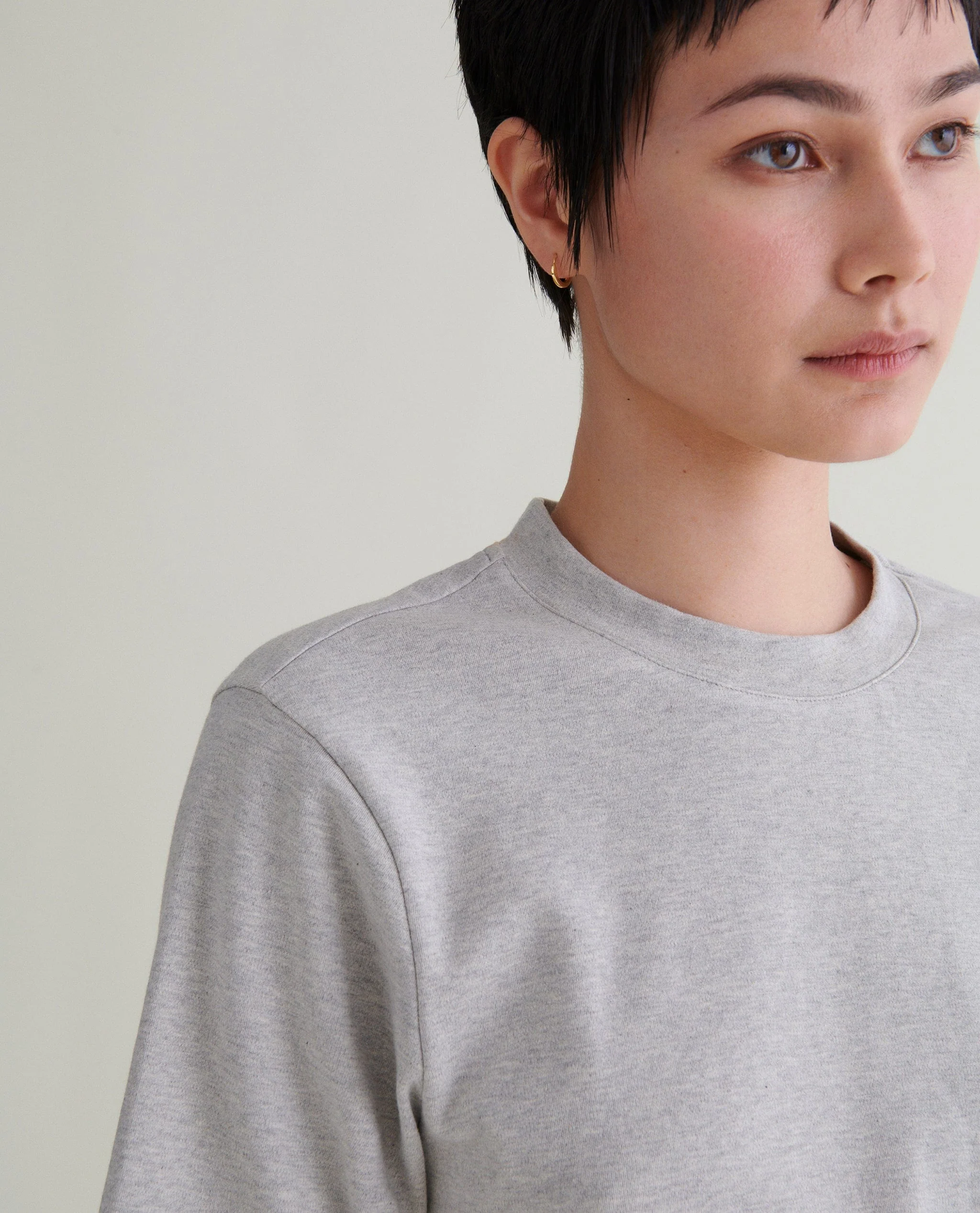 Women's Boxy Cotton T-shirt - Grey - Image 3