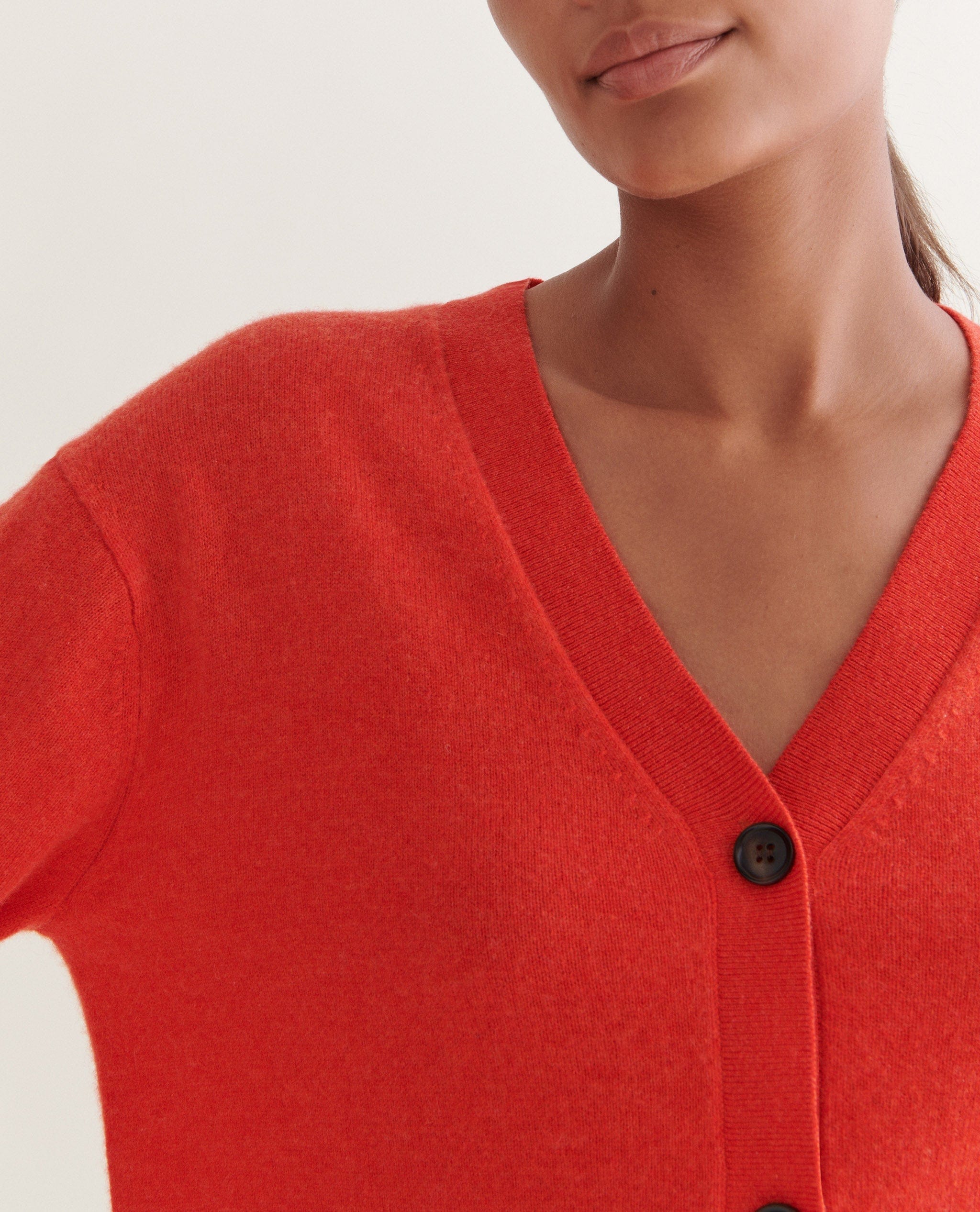 Women's Finest Cashmere Knitted V Neck Cardigan - Image 34