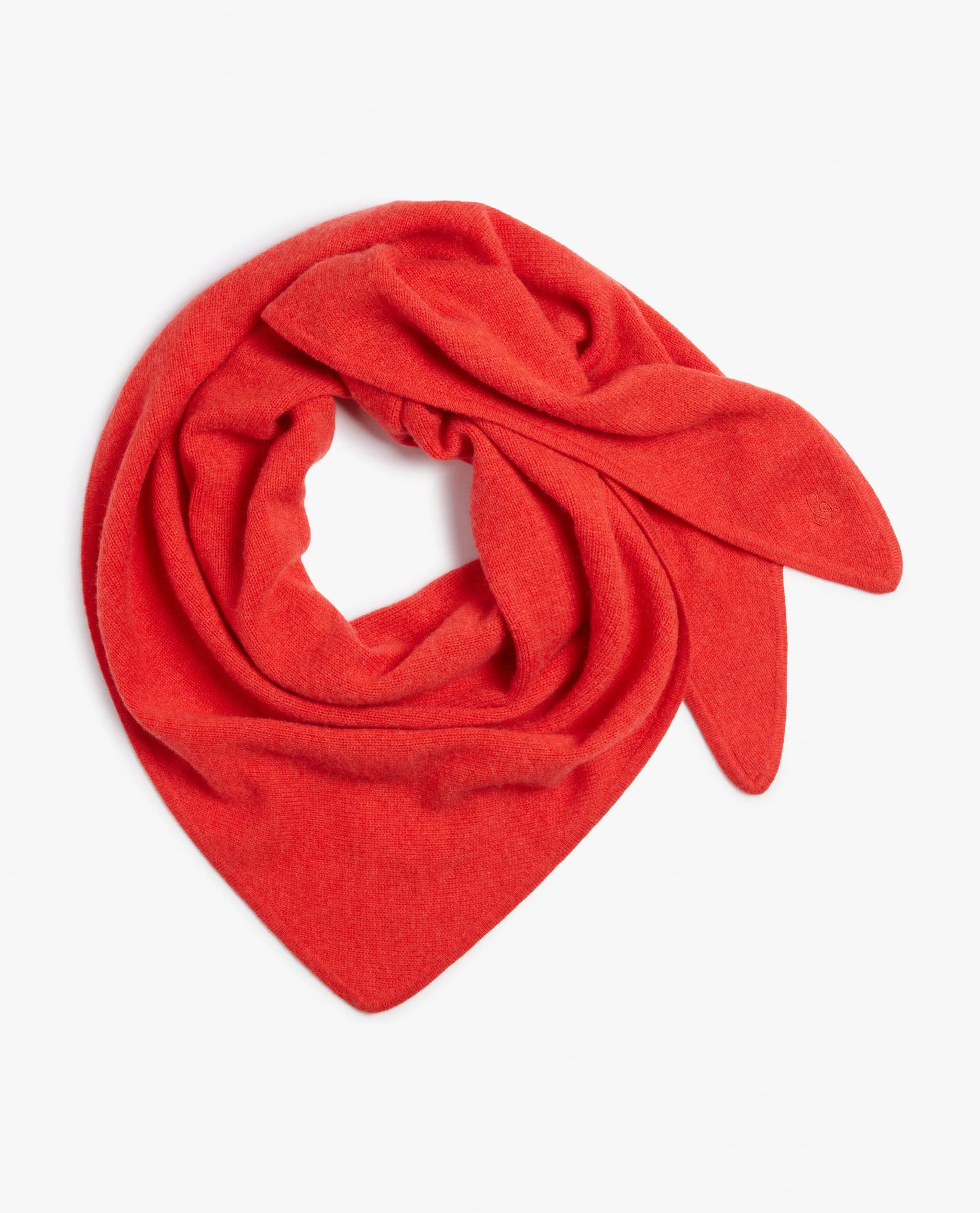 Women's Cashmere Merino Bandana - Poppy - Image 2