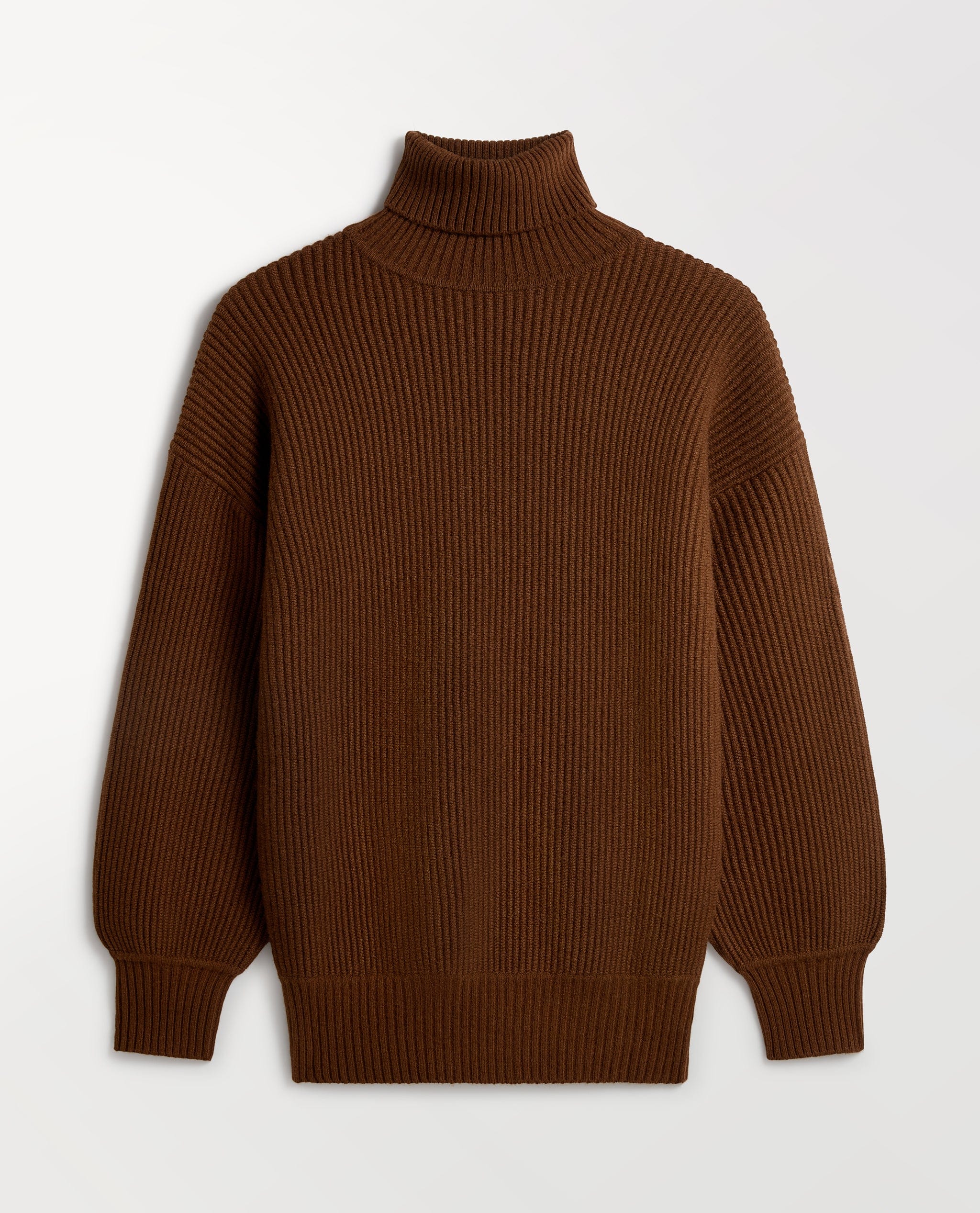 Women's Cashmere Merino Ottoman Ribbed Roll Neck Jumper - Image 2