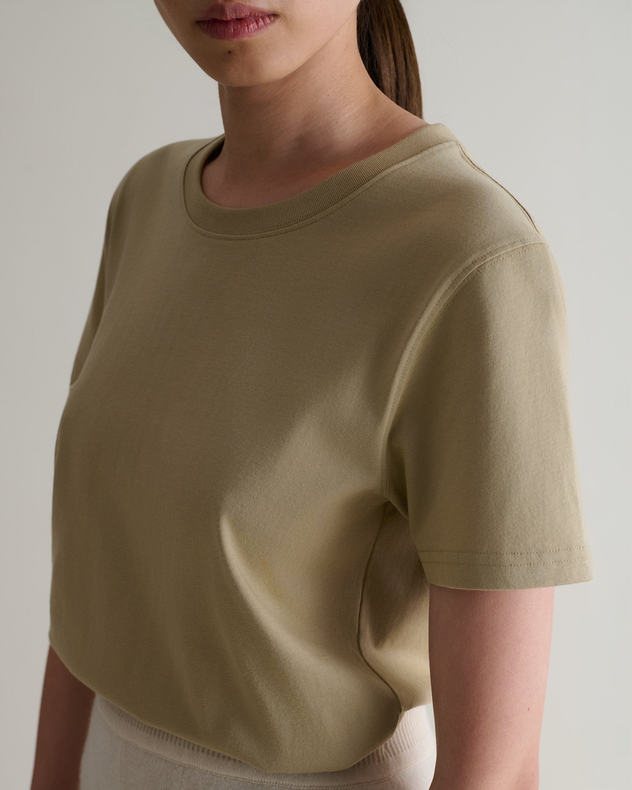 Women's Classic Cotton T-shirt - Smoky Olive - Image 4