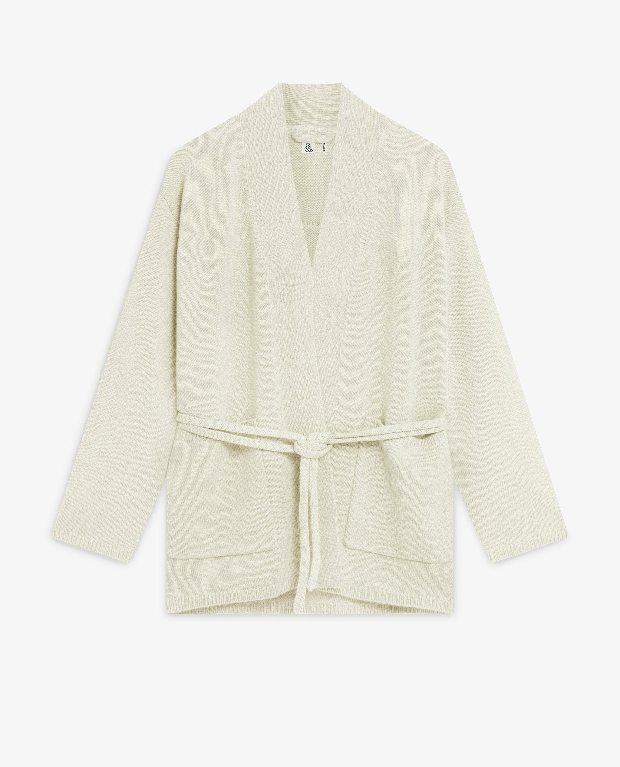 Women's Cashmere Merino Belted Cardigan - Image 4