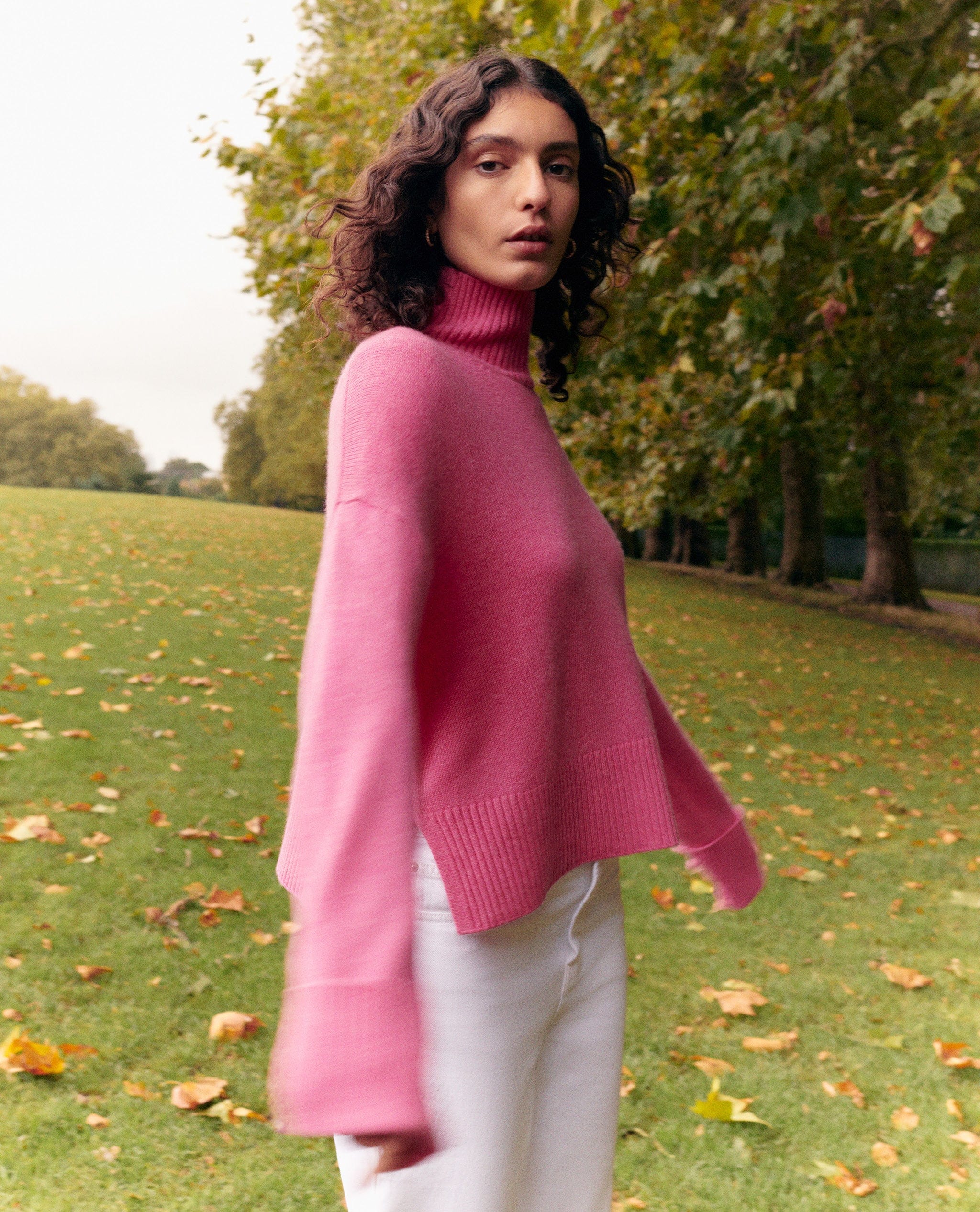 Women's Cashmere Merino High Neck Jumper - Image 36