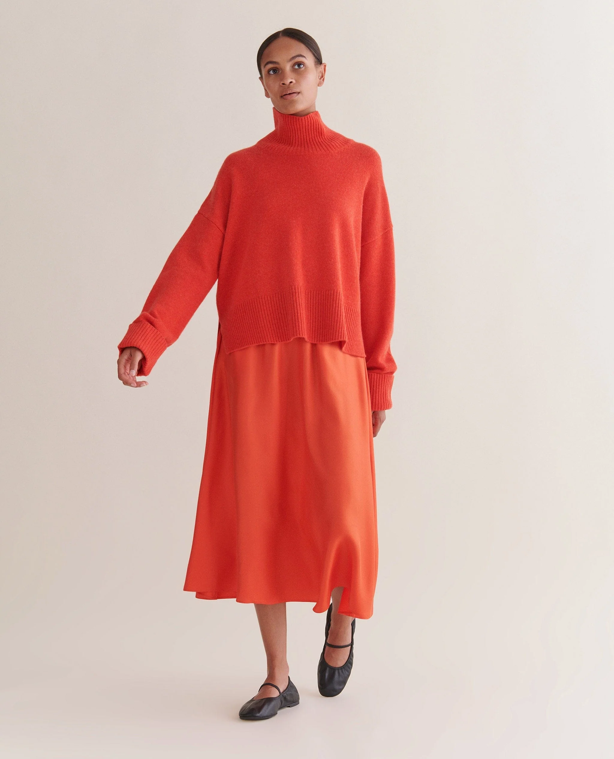 Women's Cashmere Merino High Neck Jumper - Image 48