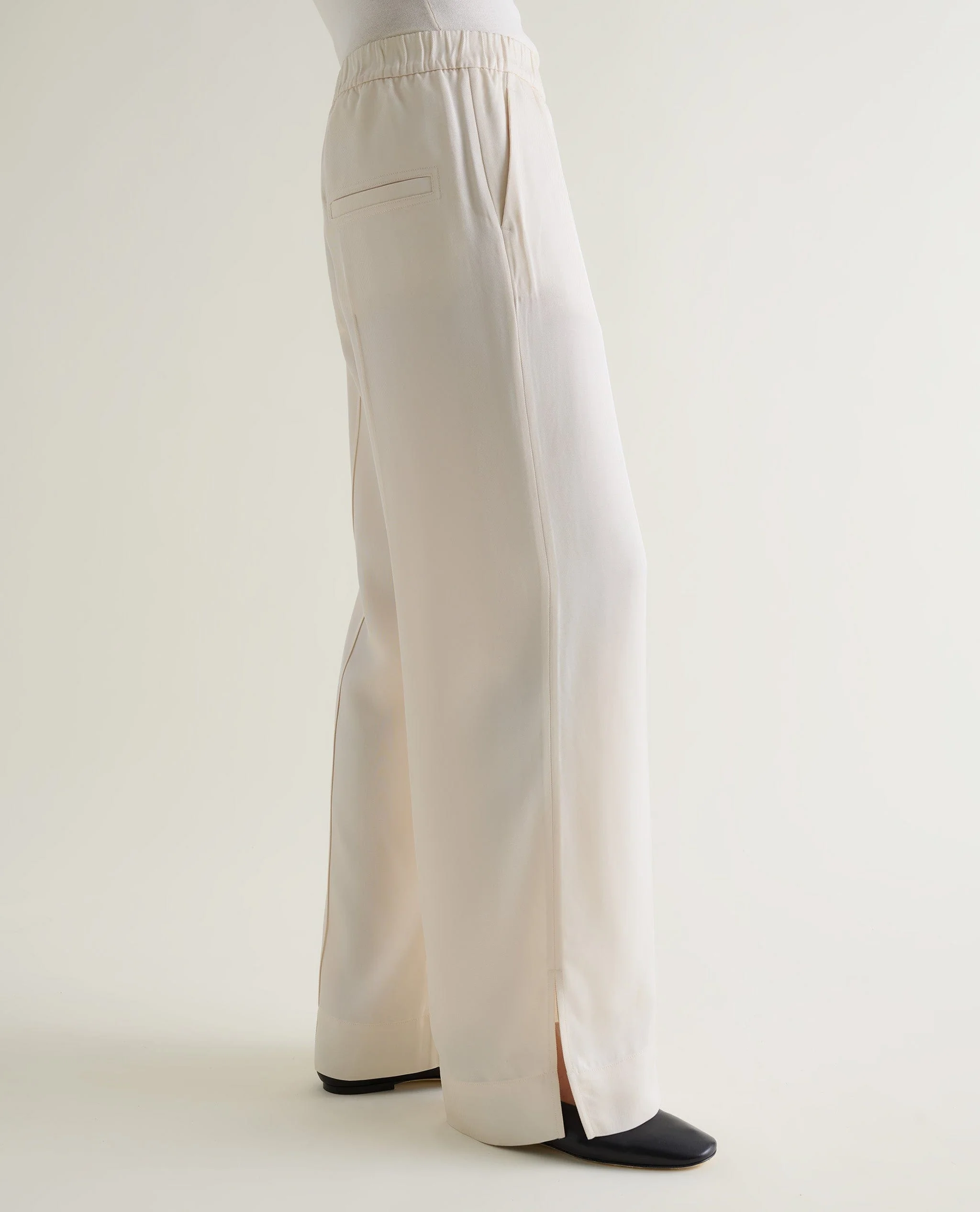 Women's NAIA™ Tailored Track Trousers - Alabaster - Image 2