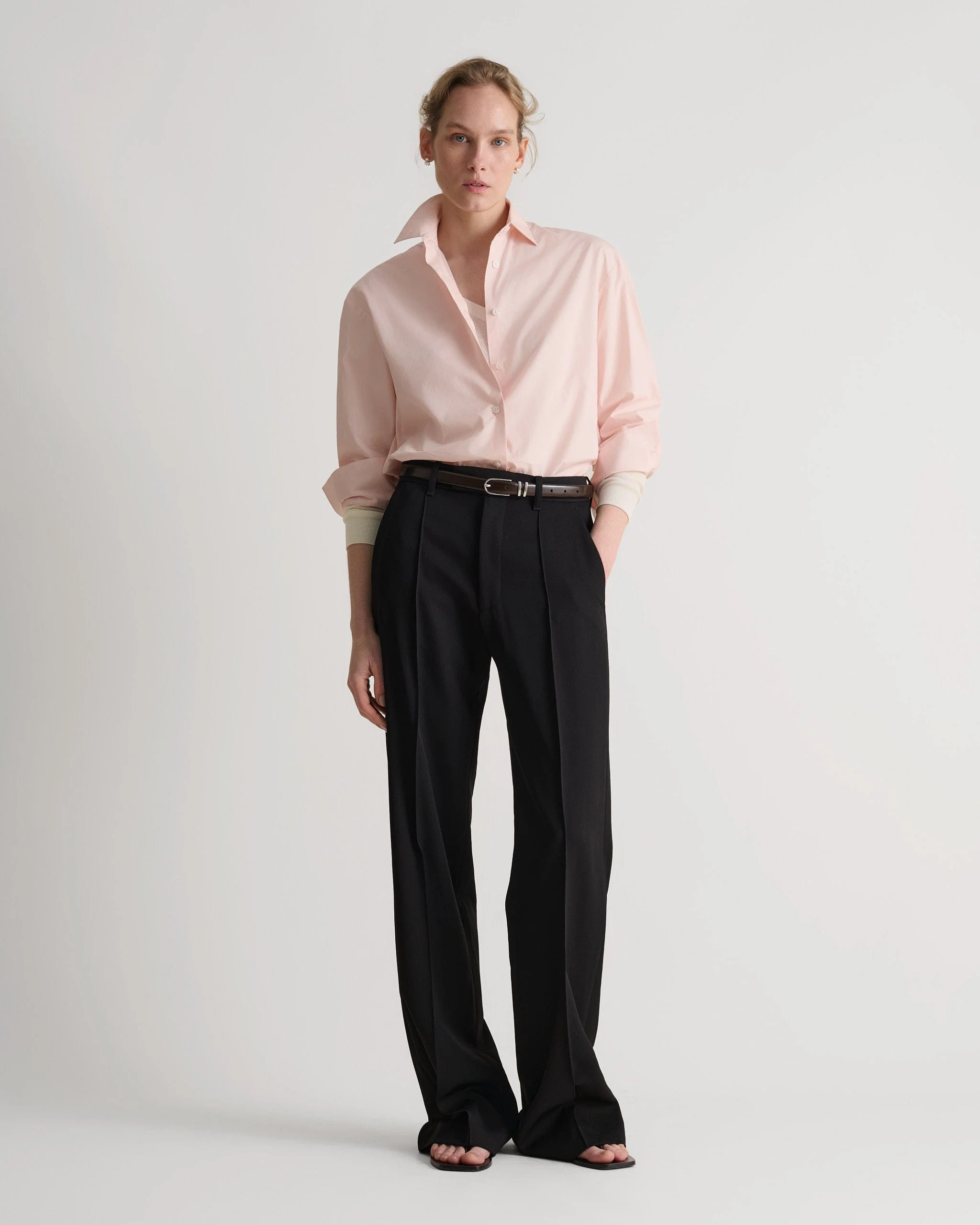 Women's Organic Cotton Poplin Shirt - Pink - Image 5