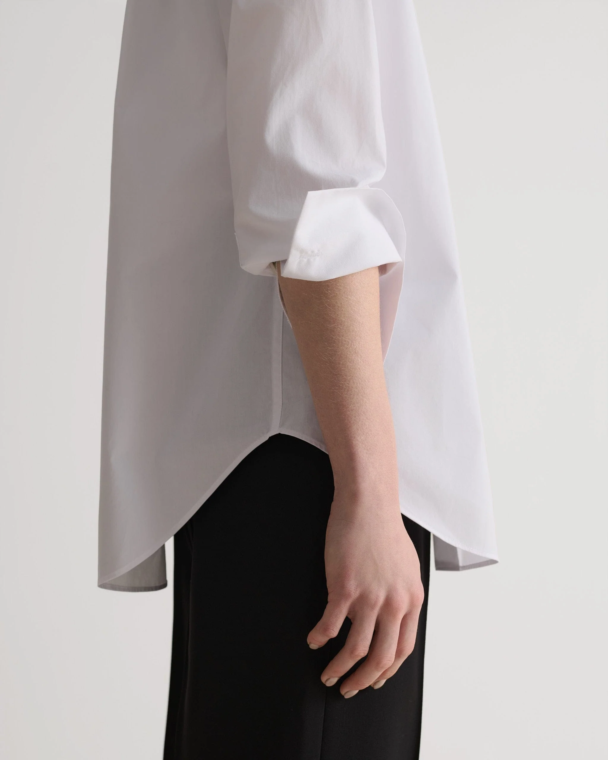 Women's Organic Cotton Poplin Shirt - White - Image 7