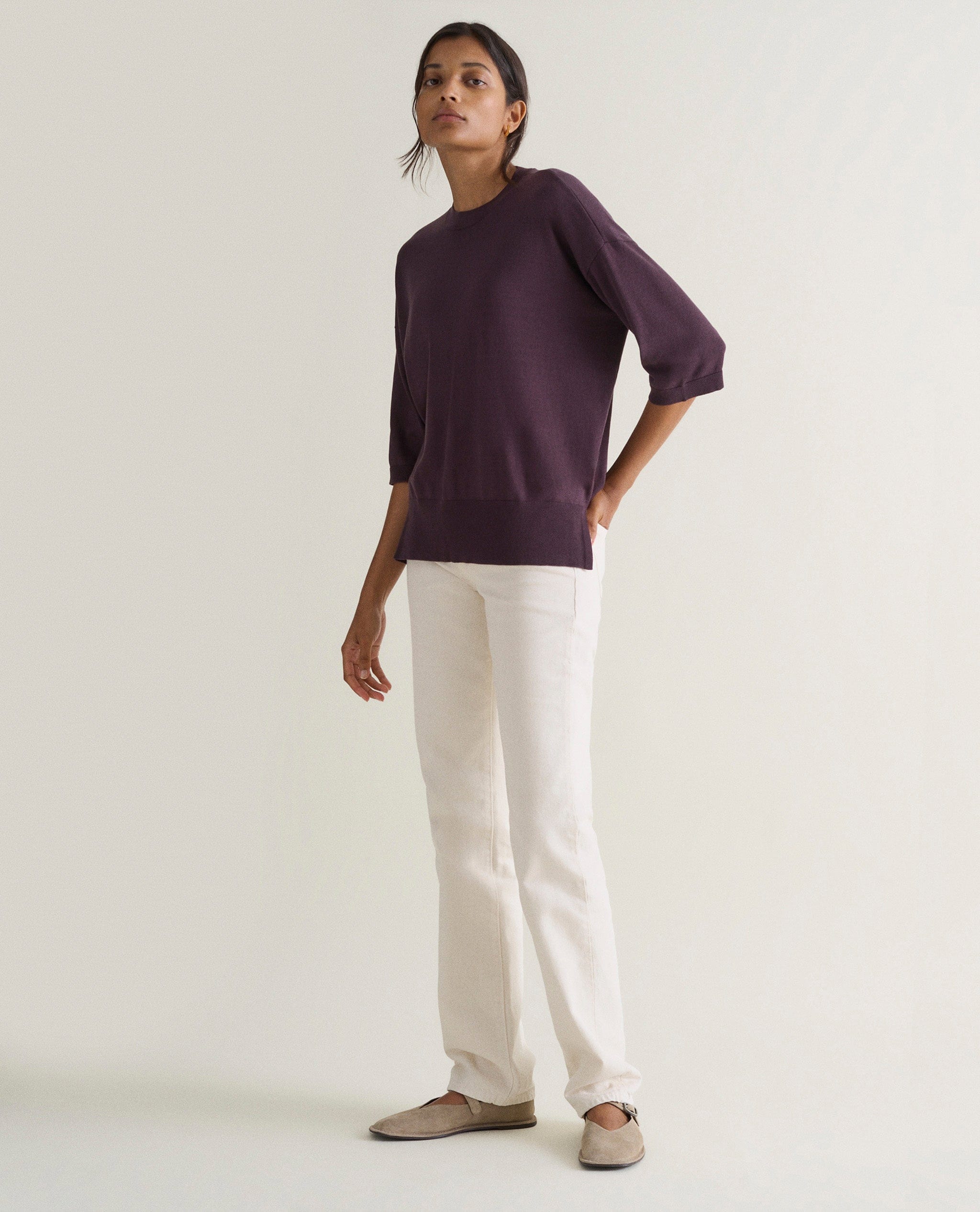 Women's Silk-Cotton T-shirt - Image 7