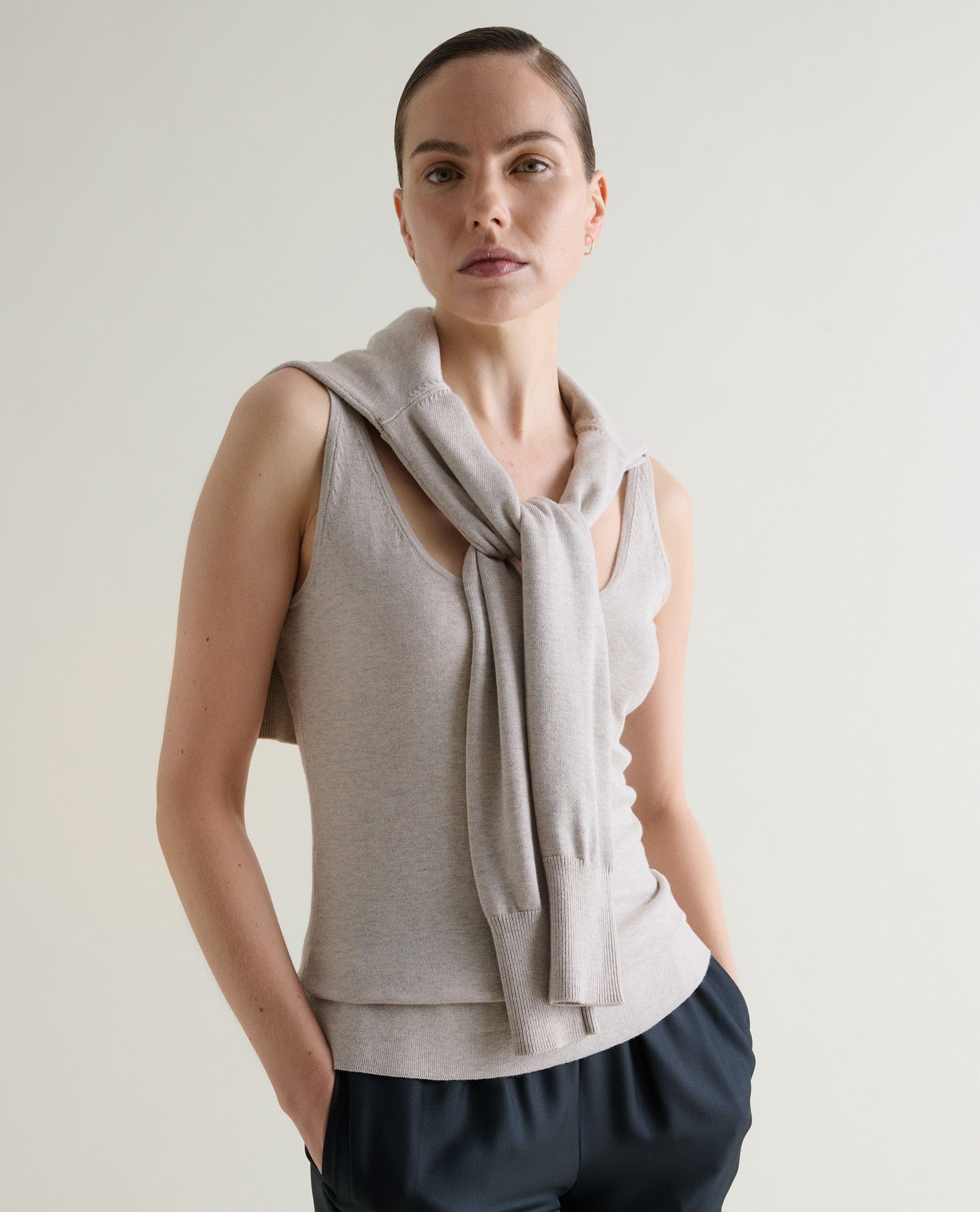 Women's Silk-Cotton Vest - Image 10