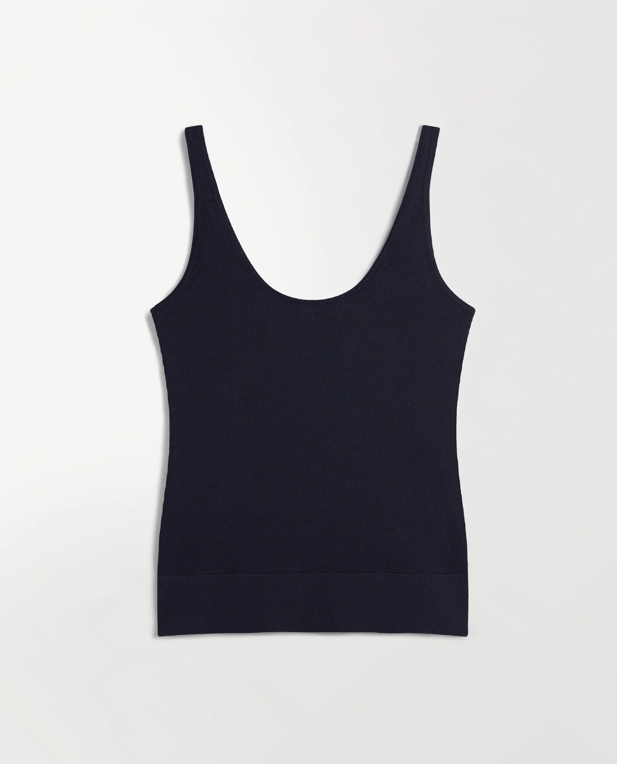 Women's Silk-Cotton Vest - Navy - Image 4