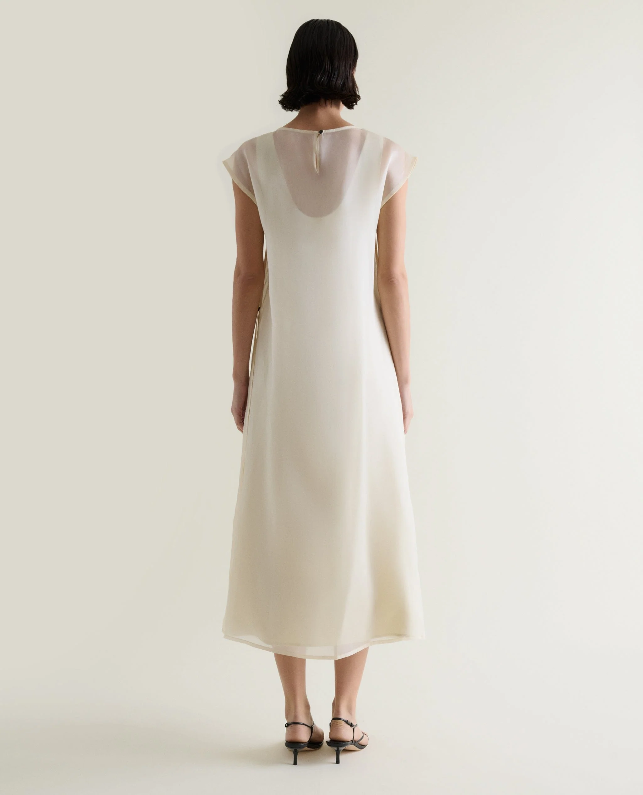 Women's Silk Organza Layered Dress - Image 10