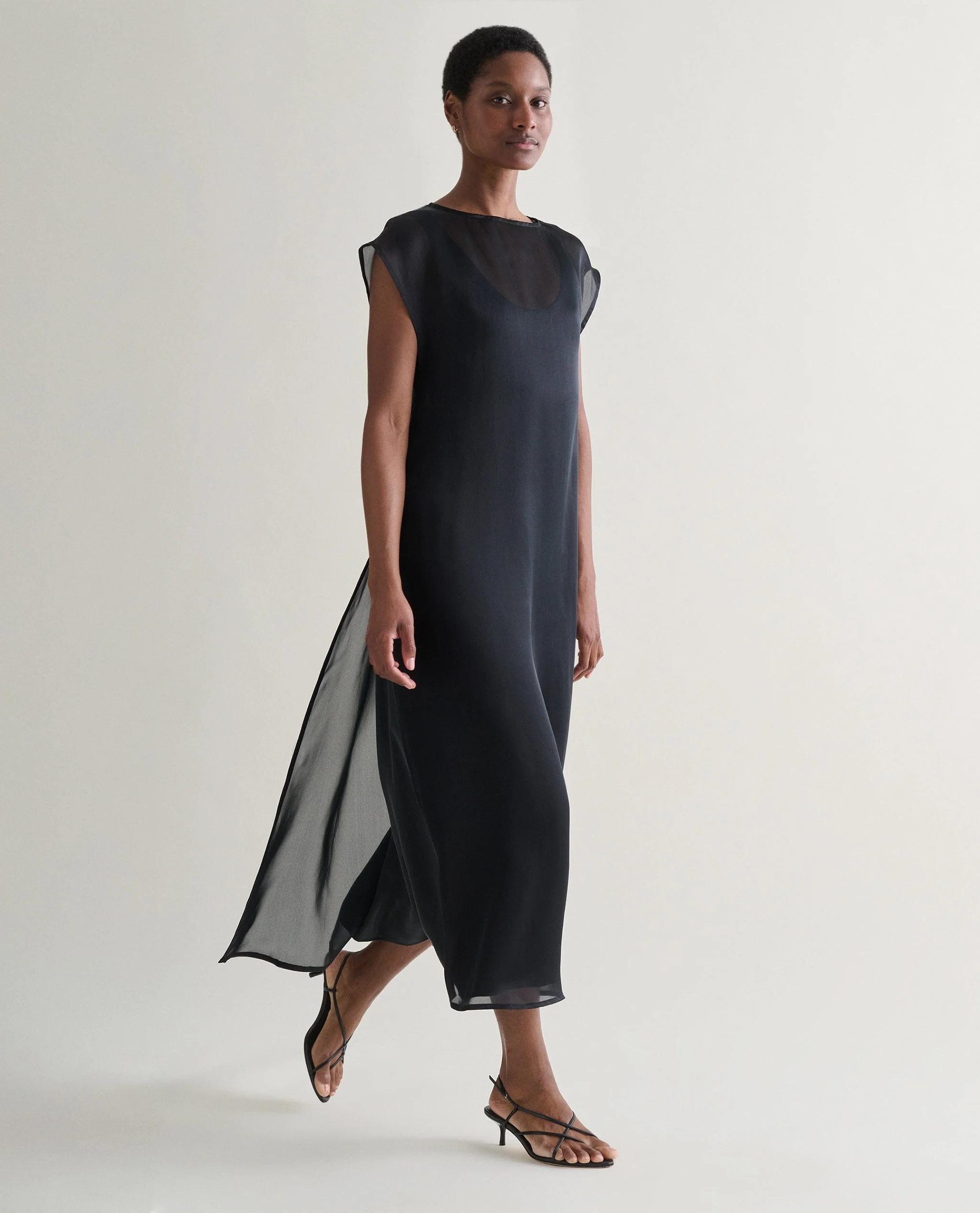 Women's Silk Organza Layered Dress - Image 2